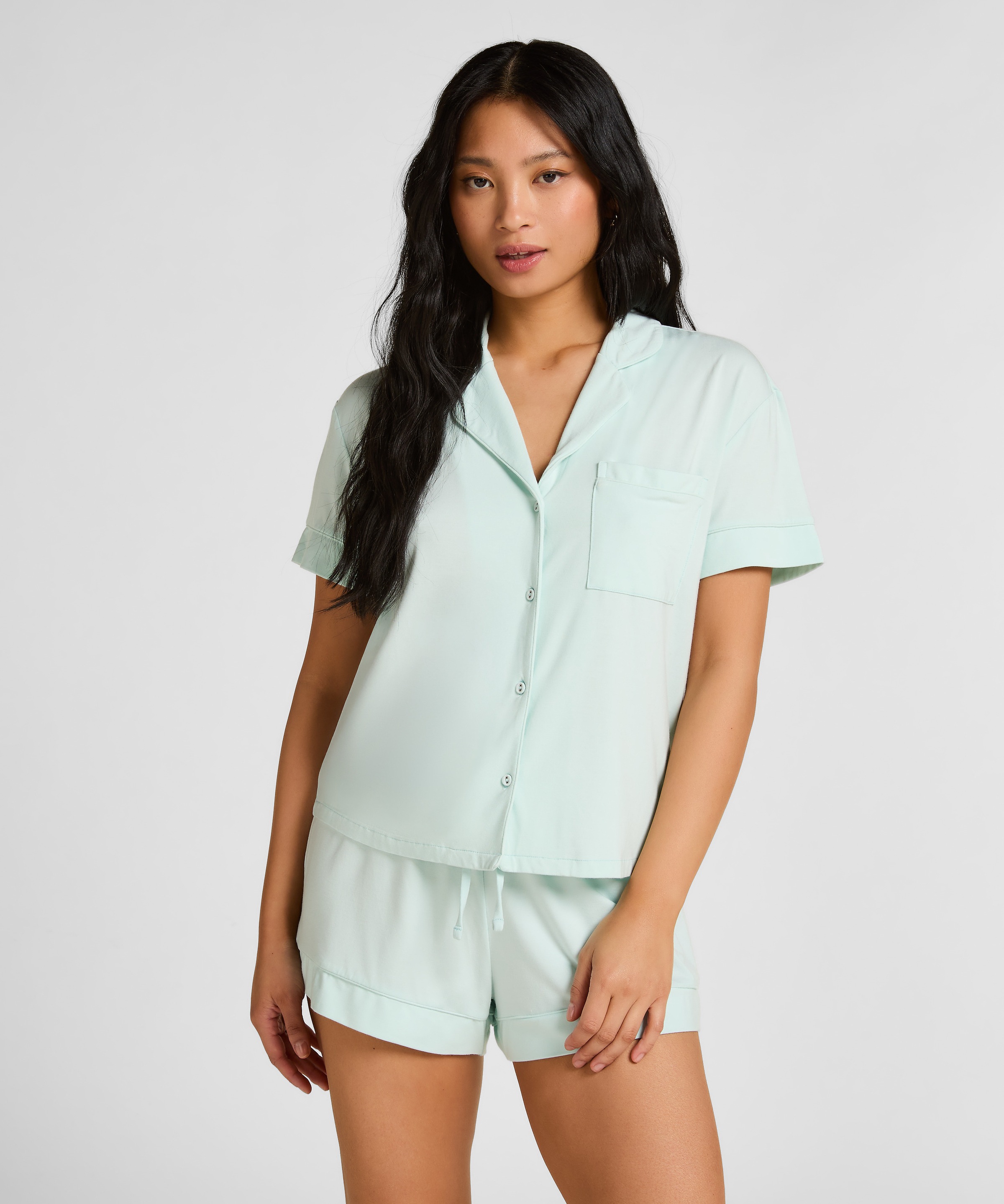 Hunkemöller Pyjama »Kurzärmelige Jersey-Jacke Essential«