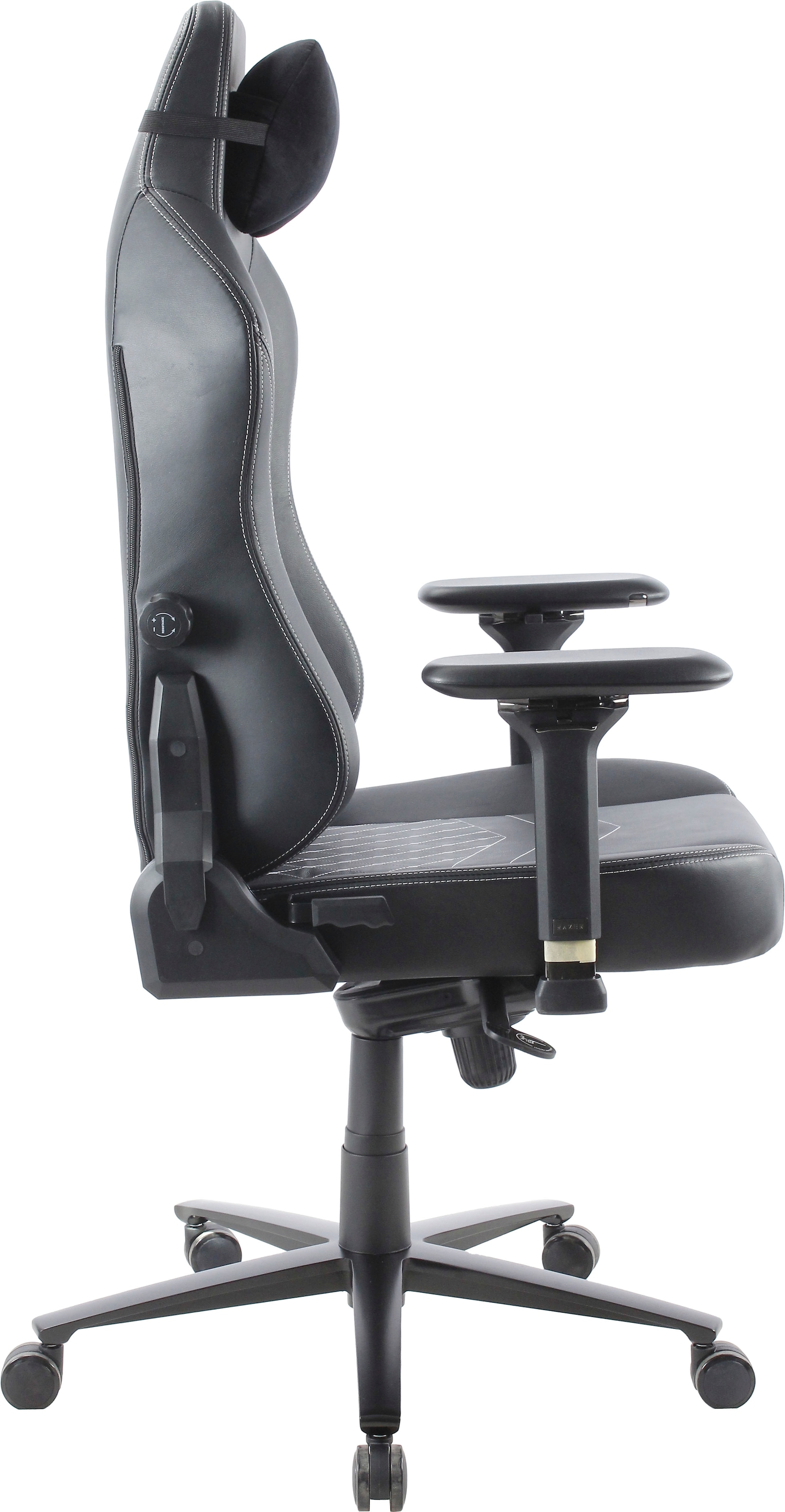 ZEN Gaming-Stuhl »SAGA Real Echtleder Gaming Chair«, 4D Premium-Metall-Armlehne, einstellbares Lordosenstütze