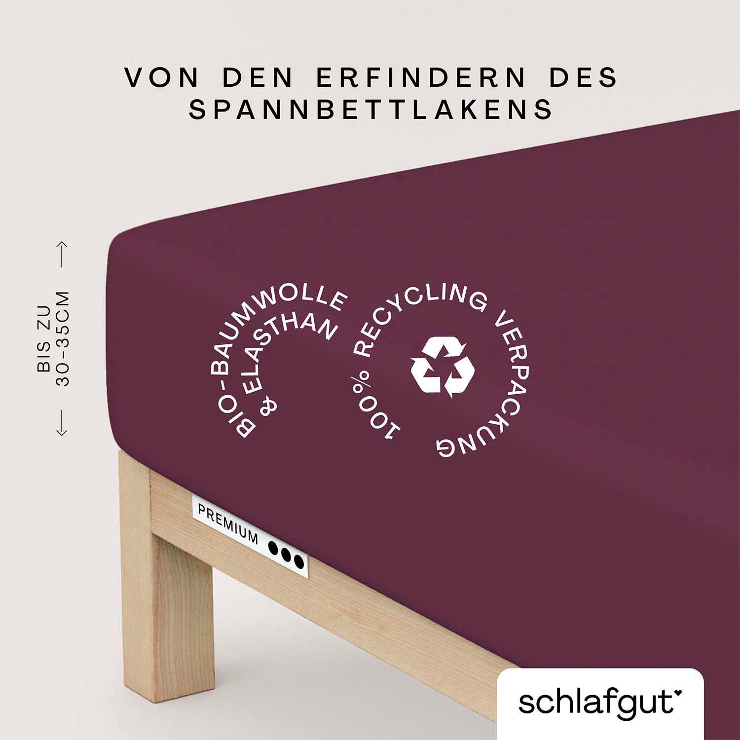 Schlafgut Spannbettlaken »Premium«, Zero Waste Verpackung, PREMIUM Qualität günstig online kaufen