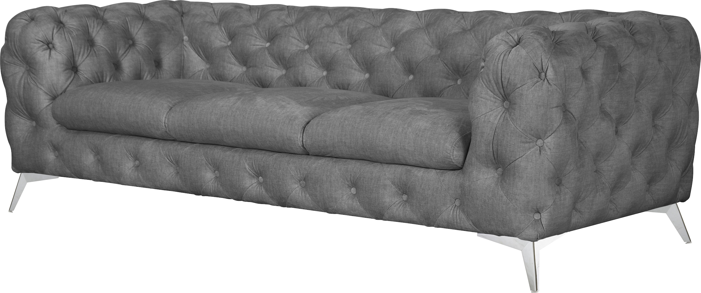 Leonique Chesterfield-Sofa »Glynis«, aufwändige Knopfheftung, moderne Chesterfield Optik, Fußfarbe wählbar