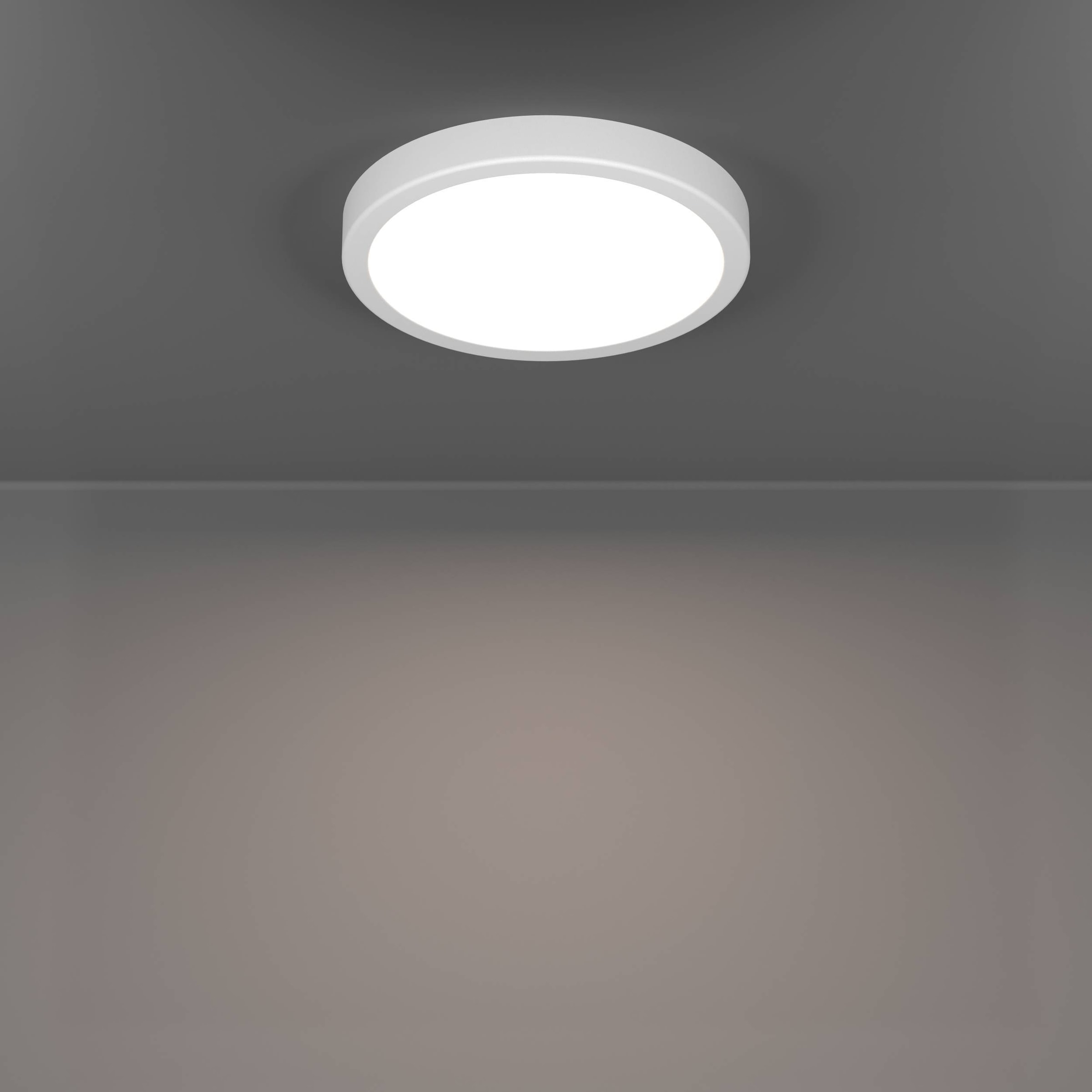 EGLO Aufbauleuchte »Fueva 6-Z Deckenlampe, ZigBee, App und Sprachsteuerung, Badlampe, IP44« LED-Modul 1 Stk. Kaltweiß | RGB Aufbauleuchte - H2,5 x Ø21,1 cm - weiß - 11,2W inkl.