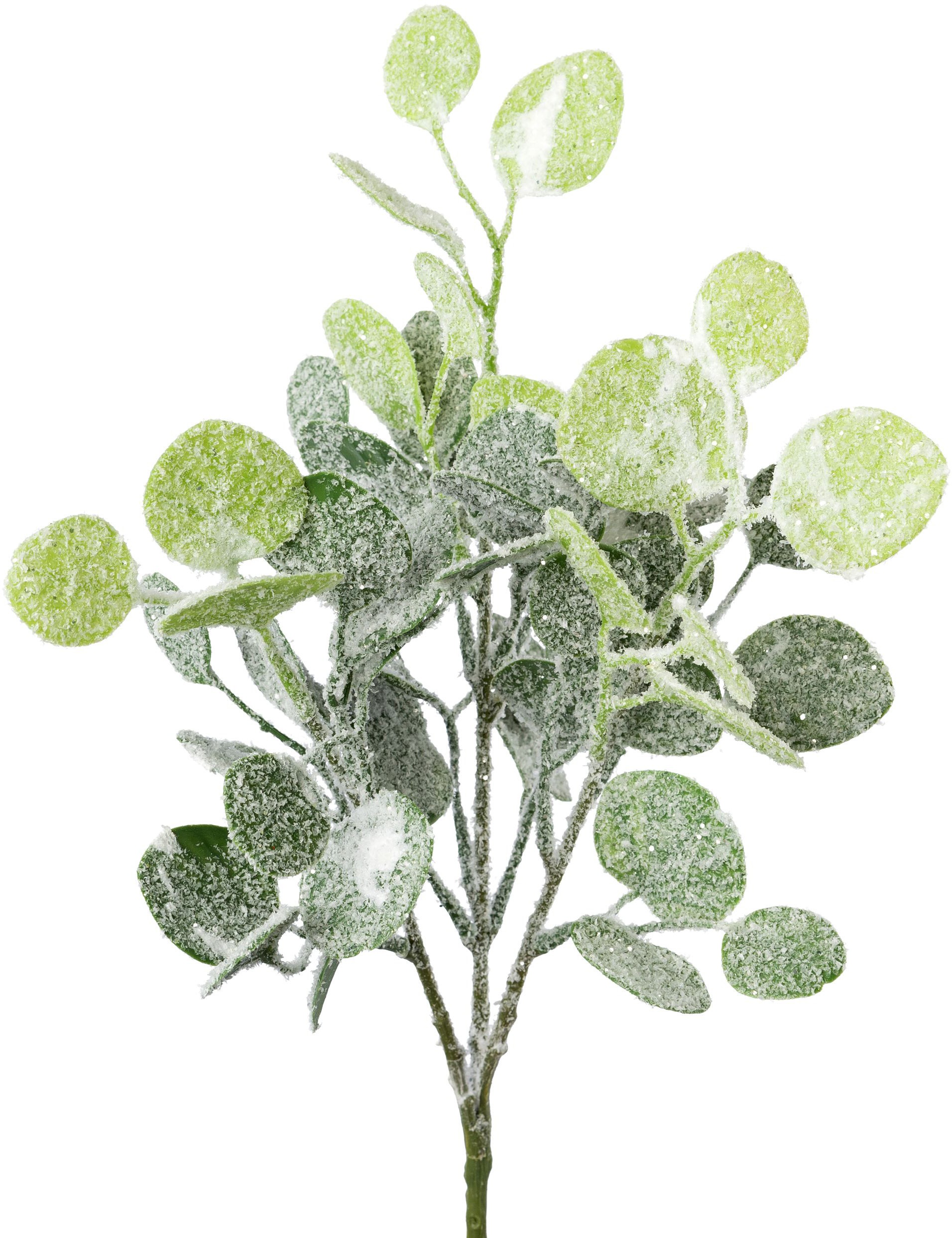Creativ green Winterliche Kunstpflanze »Weihnachtsdeko«, Zweige mit künstlichem Schnee bedeckt, 3er-Set