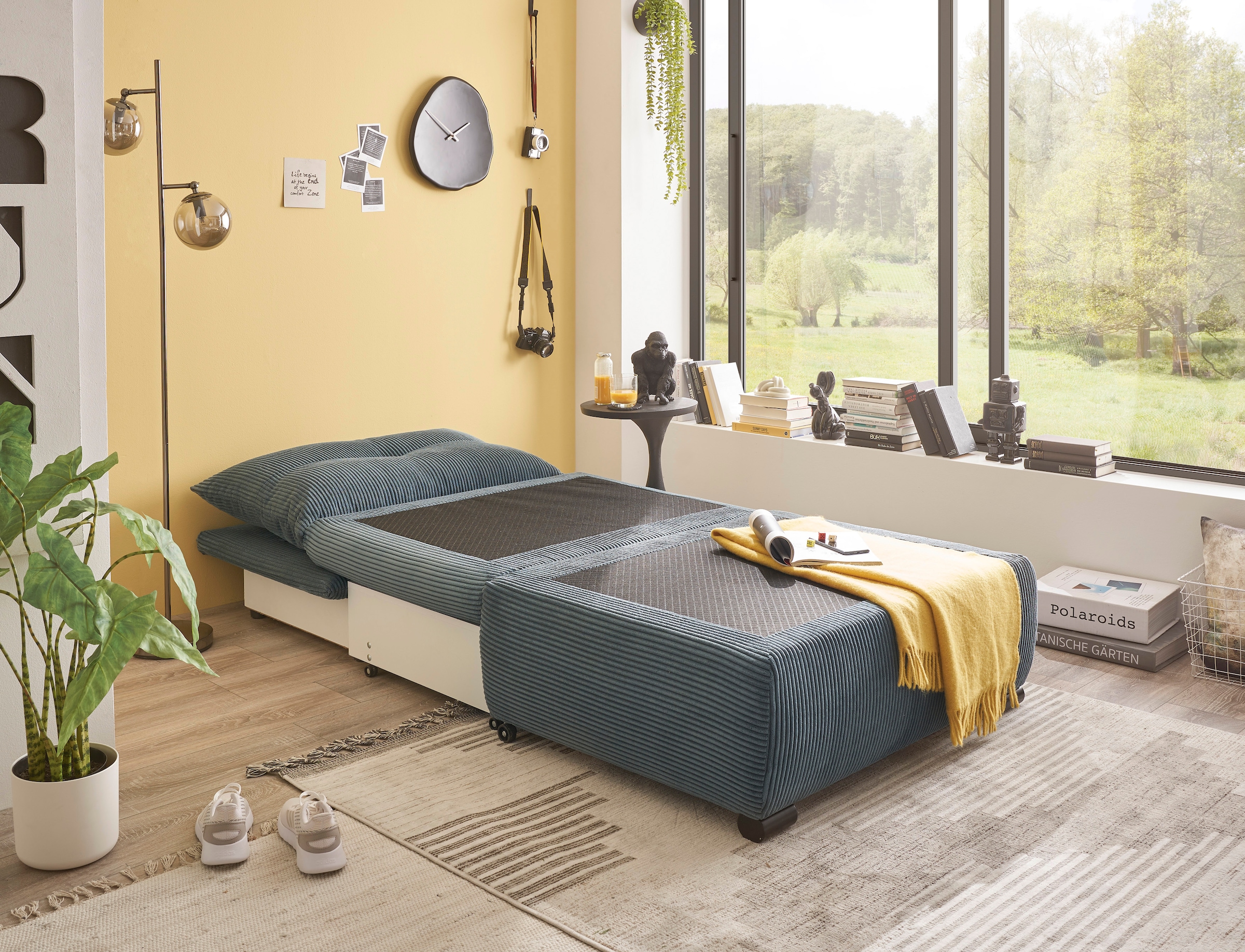 ED EXCITING DESIGN Schlafsofa »Charlie«, Schlafsessel mit Bettkasten & 1 Rückenkissen