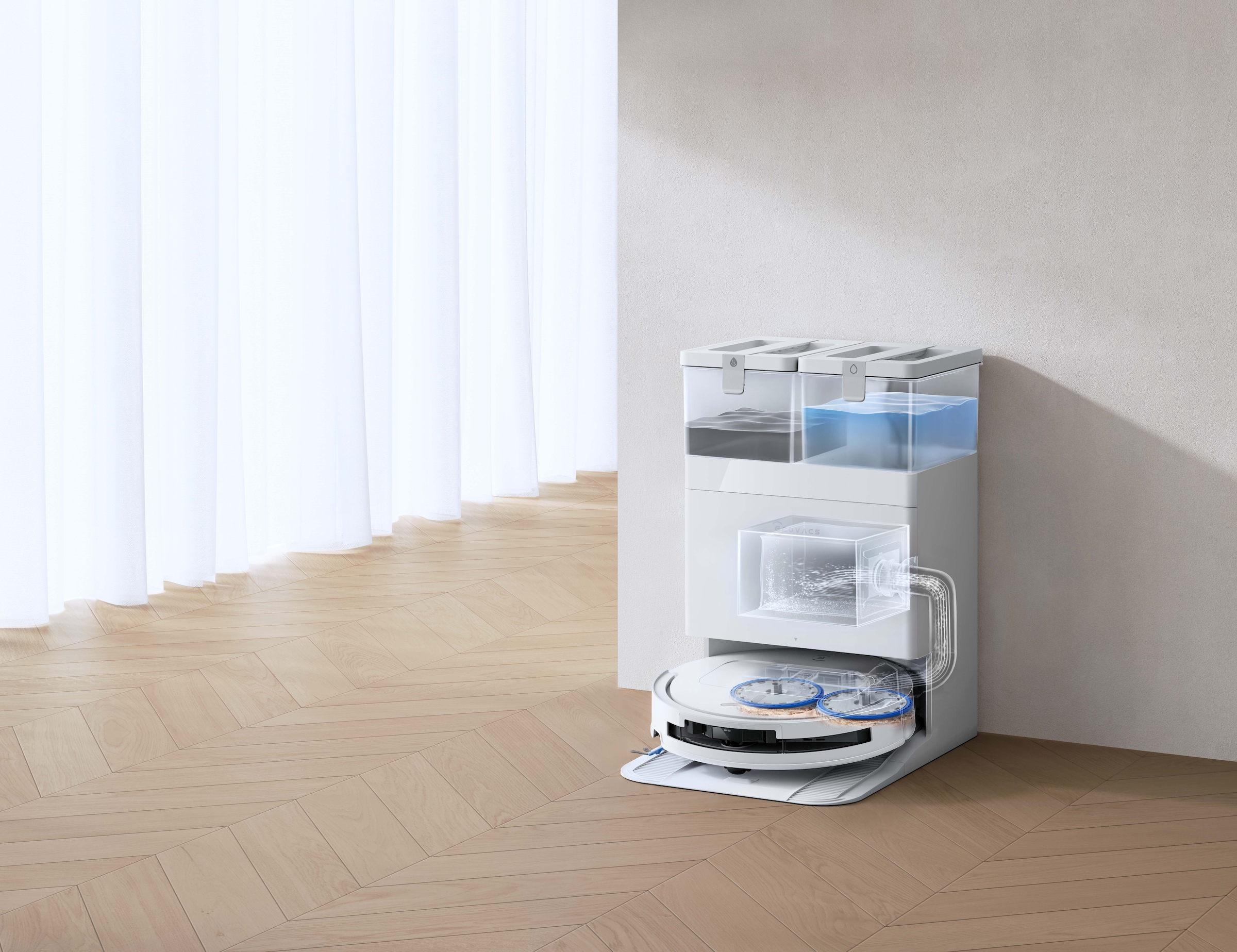 ECOVACS Nass-Trocken-Saugroboter »DEEBOT T50 OMNI Gen3« 25.000 Pa, OMNI Station, Ultraschlankes 81-mm-Design