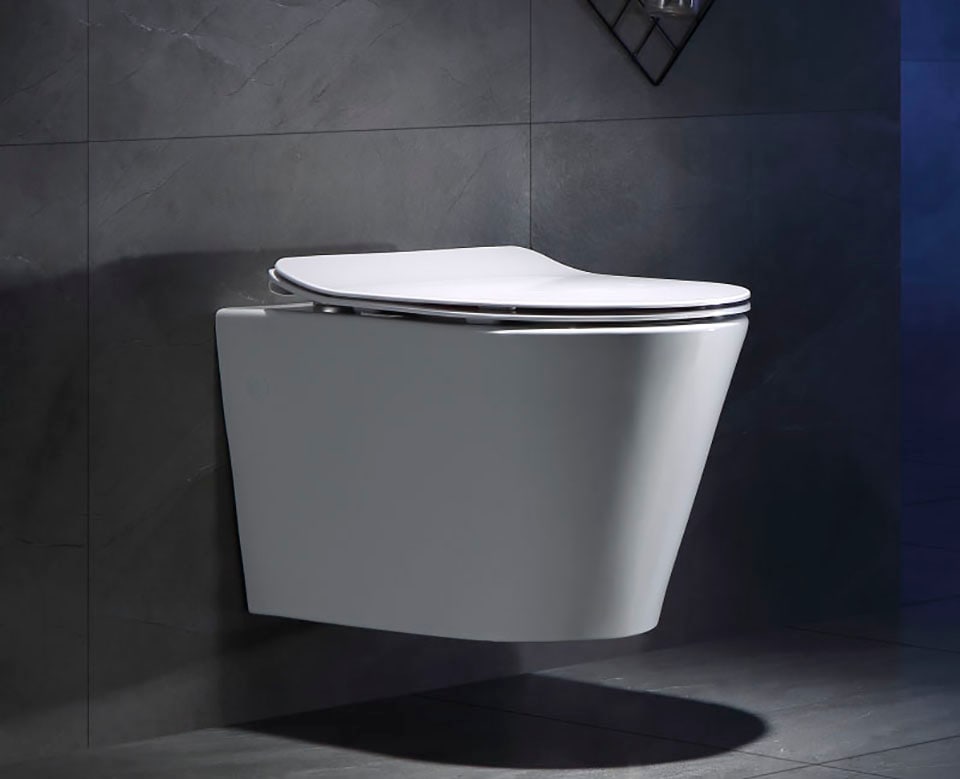 Hänge-WC Sanitärkeramik inklusive Tiefspül-WC aus »Trento kaufen online WC Plus«, welltime Toilettendeckel, Wand