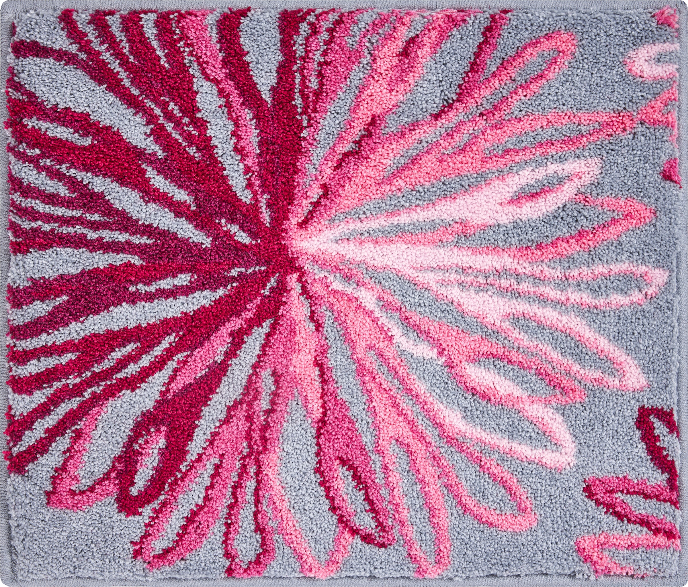 Grund Badematte »Art«, rutschhemmend beschichtet, fußbodenheizungsgeeignet, florales Muster, elegante Badematte