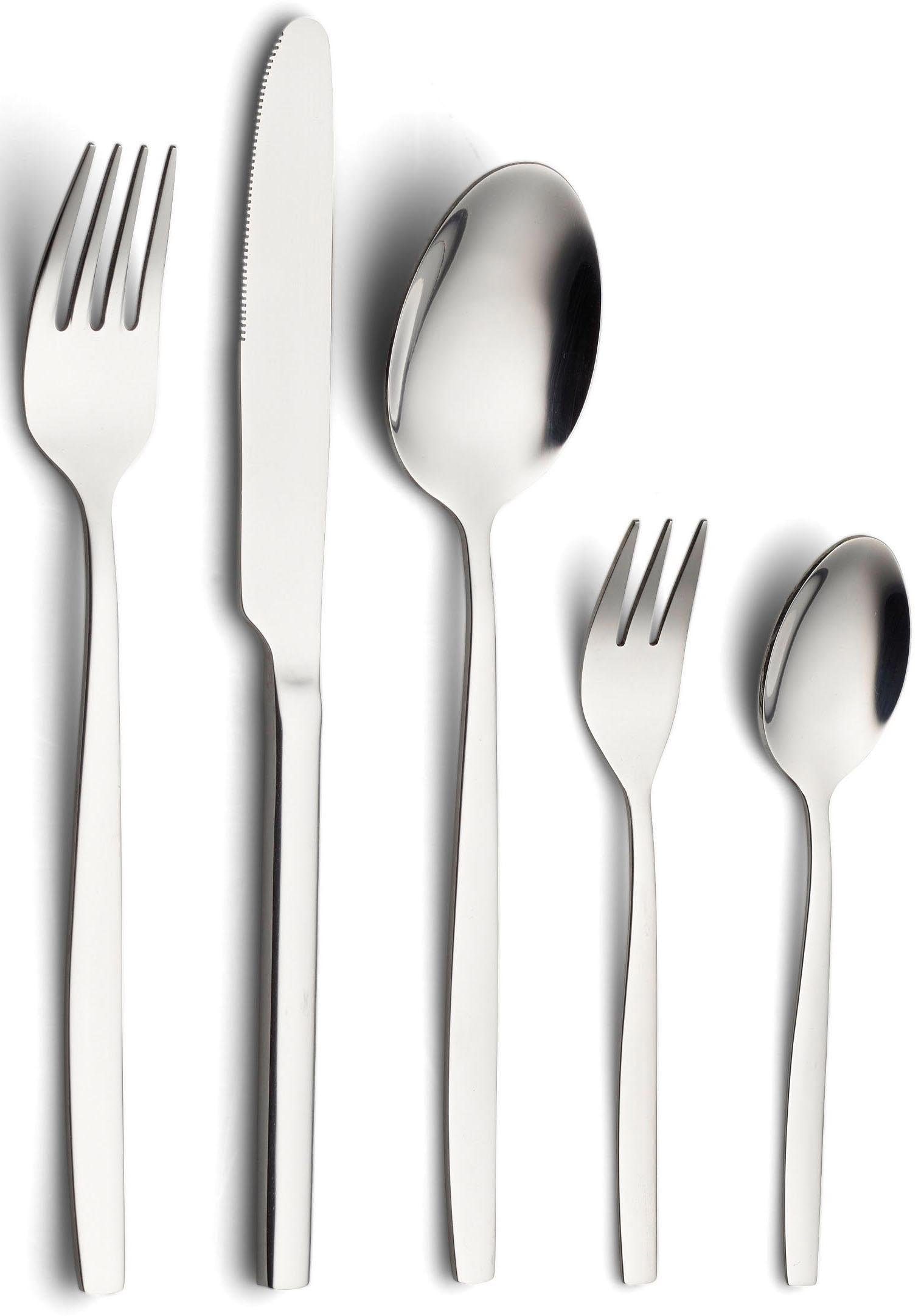 Besteck-Set »Positano«, (Set, 30 tlg.), Tafelbesteck, silber, Geschenkkassette