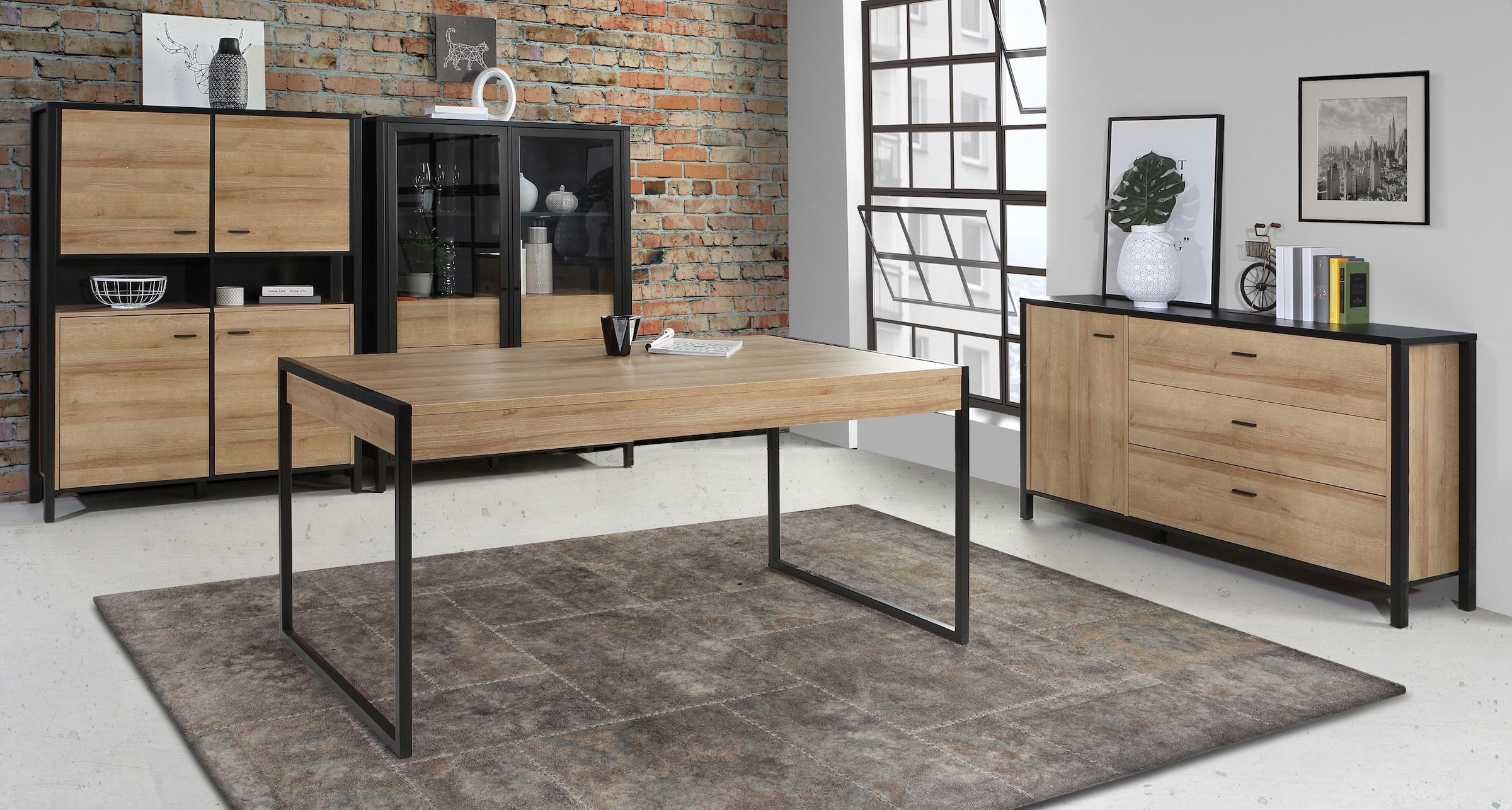 FORTE Highboard »High Rock«, Breite ca. 121 cm