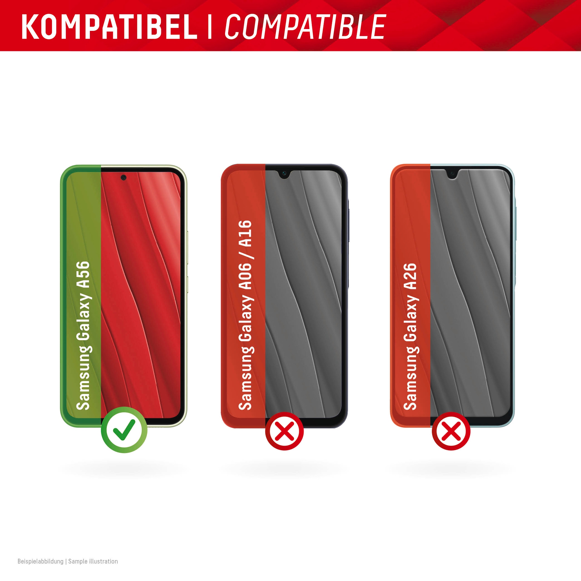 Displex Displayschutzglas »Smart Glass Screen Protection - ultra-dünn, unzerbrechlich, unsichtbar« für Samsung Galaxy A56 Displayschutzfolie, Schutzfolie, Bildschirmschutz, kratz- & stoßfest