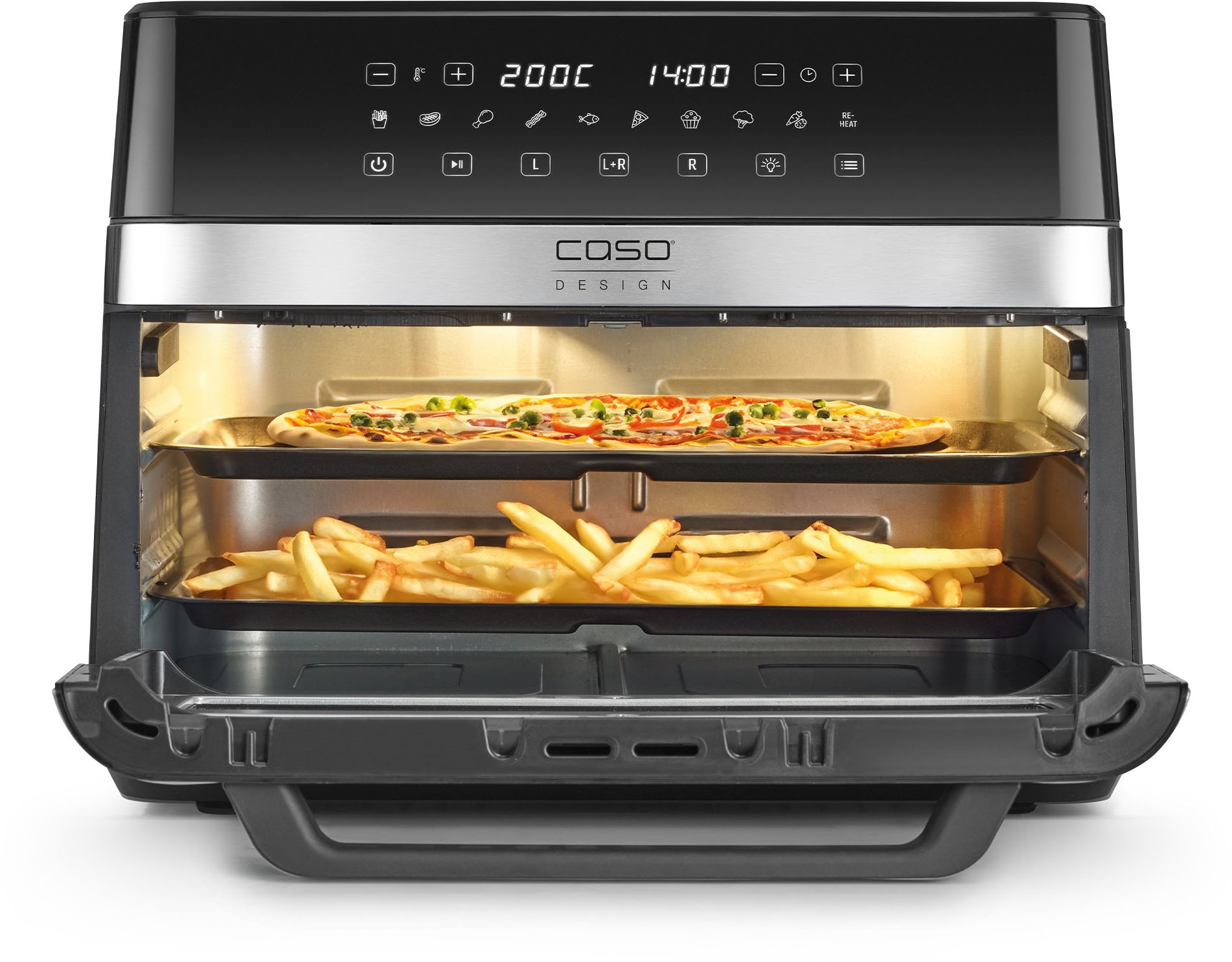 Caso Heißluftfritteuse »3186  Design AirFry DuoChef« 2200 W Fassungsvermögen 0 l
