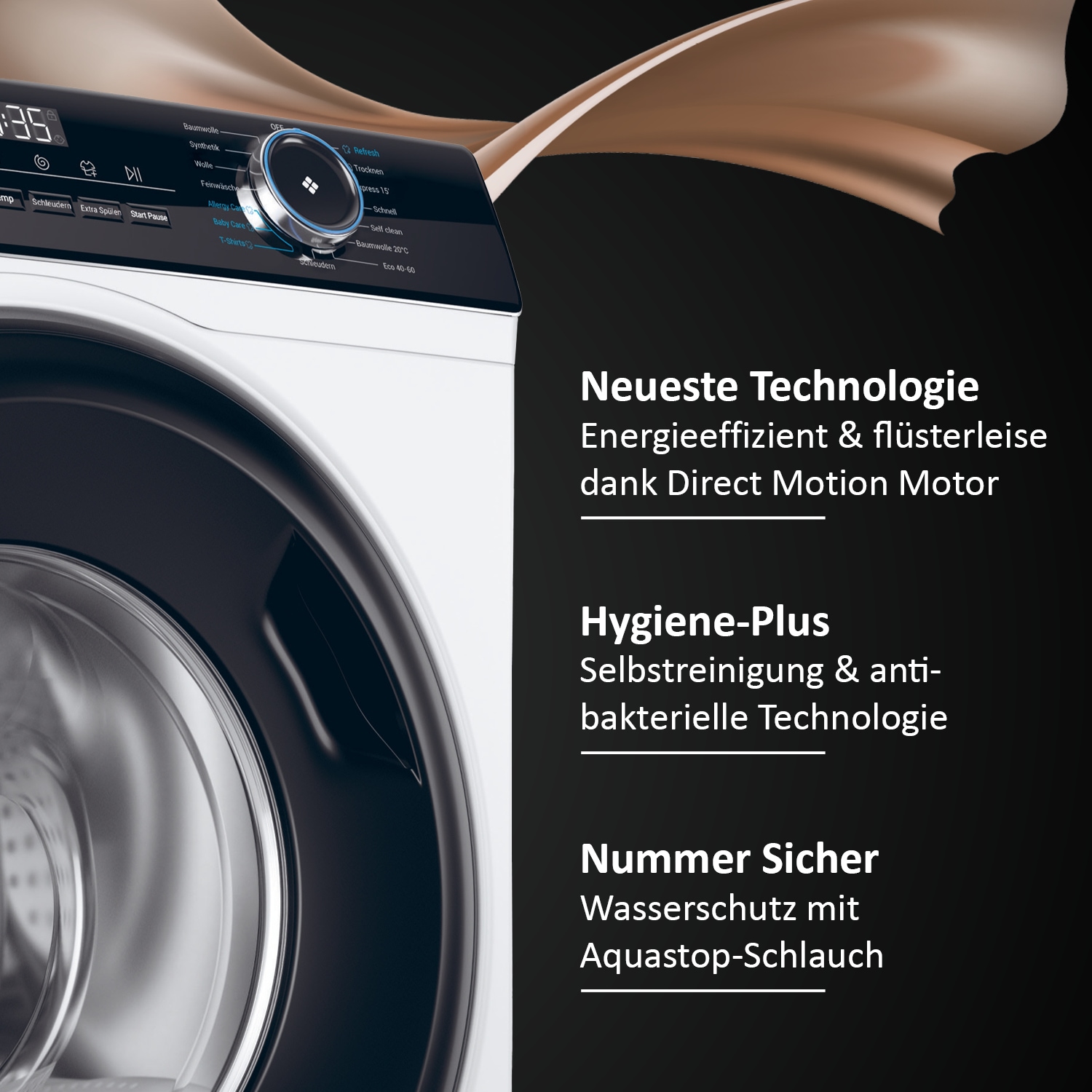 Haier Waschtrockner »HWD80-B14939«, I-PRO SERIE 3, Refresh Dampf-Funktion