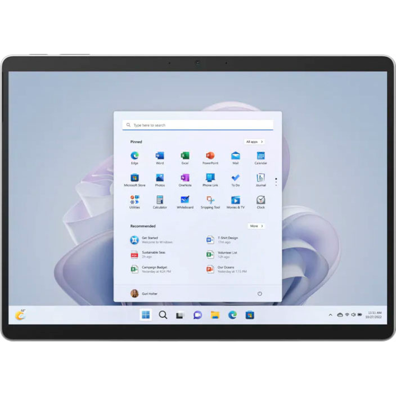 MICROSOFT Convertible Notebook »Surface Pro 9« 33 cm / 13 ′′ Intel Core i7 Iris Xe Graphics 512 GB SSD Platin Tastatur + Pen sind nicht im...