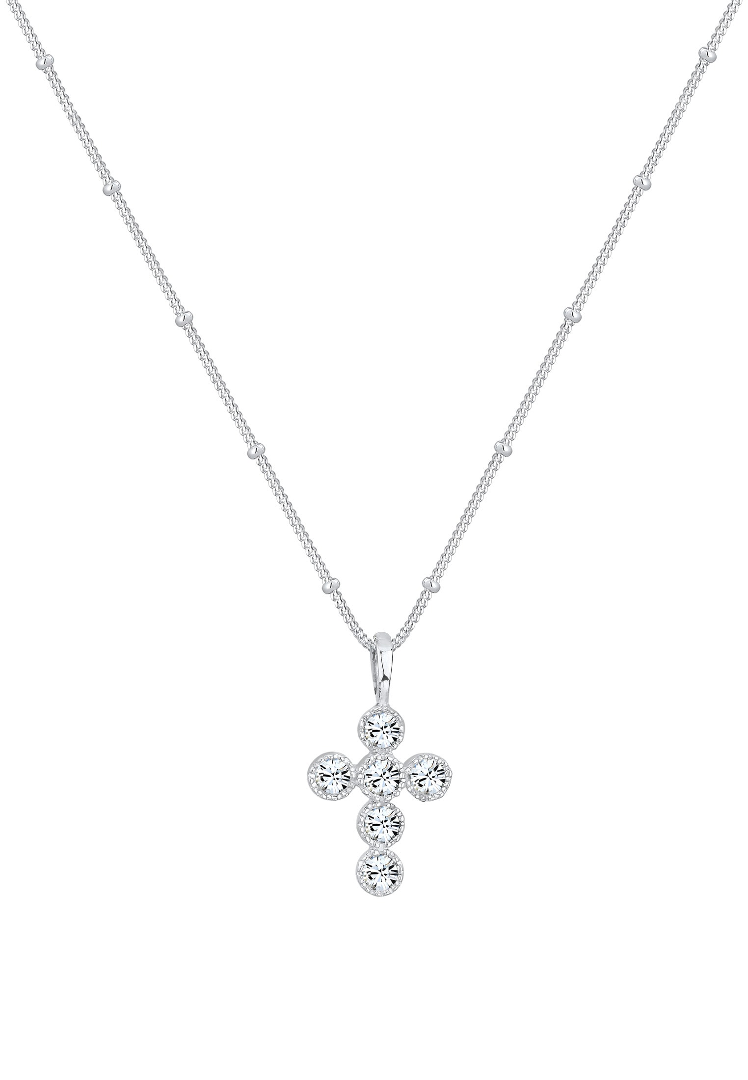 Elli Collierkettchen »Kreuz 925 Silber, mit Kristallen von Swarovski®«