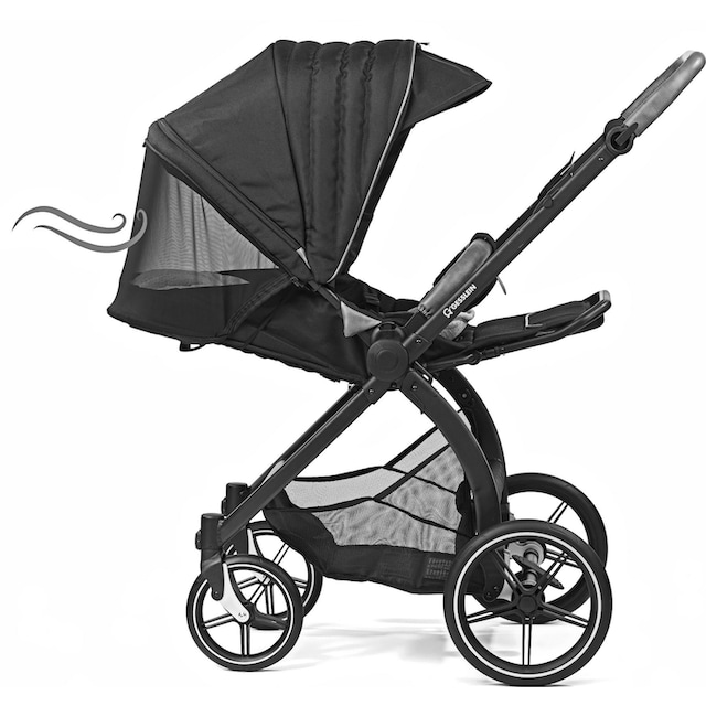 Gesslein Kombi-Kinderwagen »FX4 Soft+ mit Aufsatz Swing schwarz, mintgrün  meliert«, mit Babywanne C3 und Babyschalenadapter kaufen