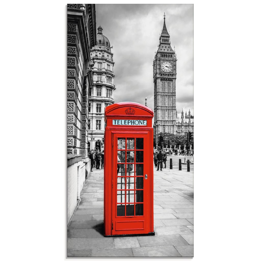 Artland Glasbild »London Telefonzelle I«, Architektonische Elemente, (1 St.)
