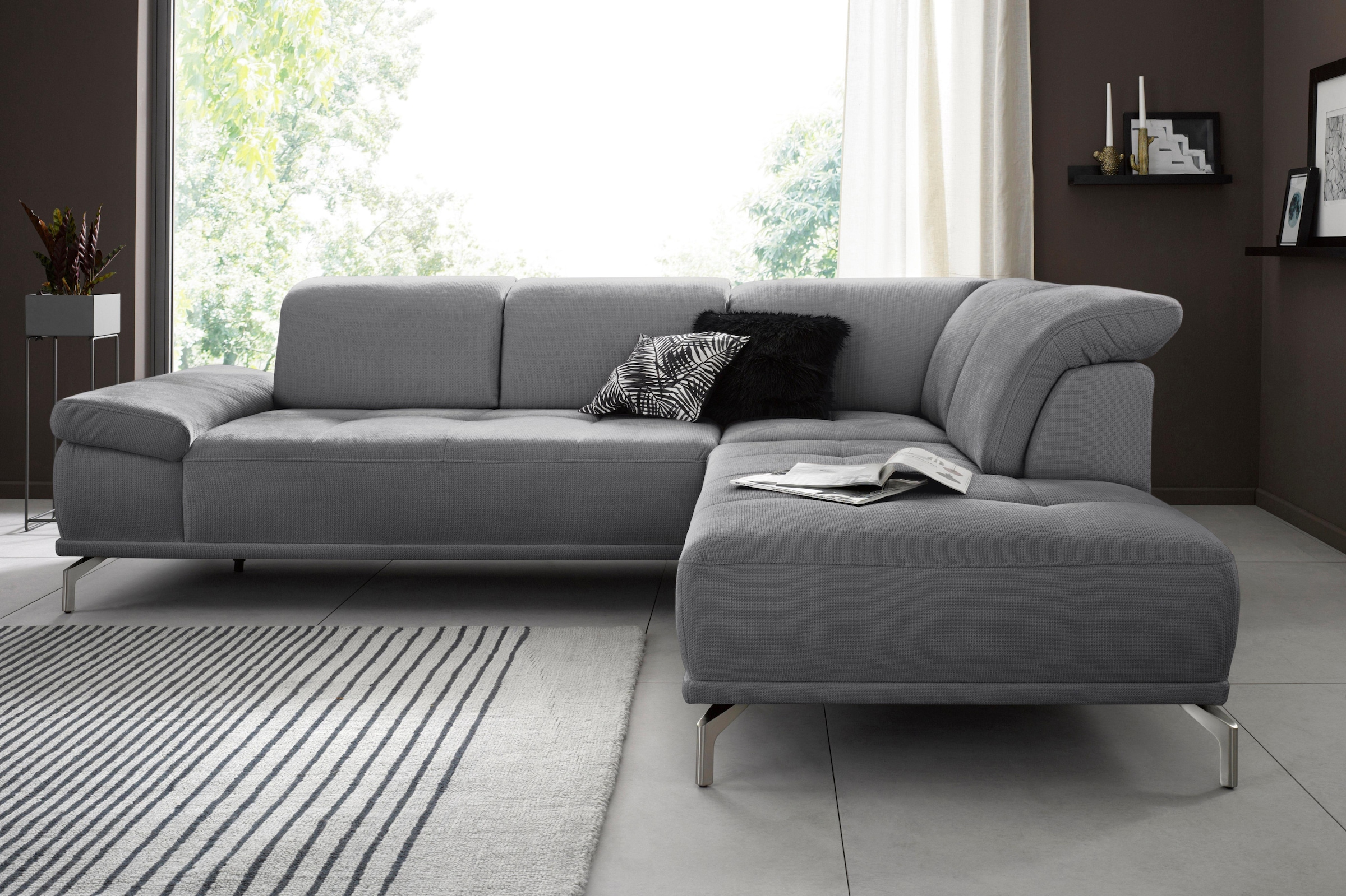 Places of Style Ecksofa »Caluna«, Inkl.Sitztiefenverstellung günstig online kaufen