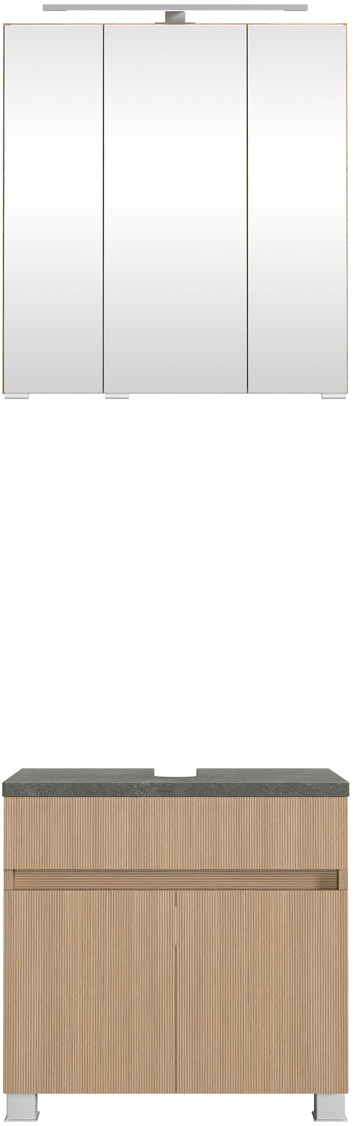welltime Badmöbel-Set »EIXO, Set aus Spiegelschrank und Unterbeckenschrank« günstig online kaufen