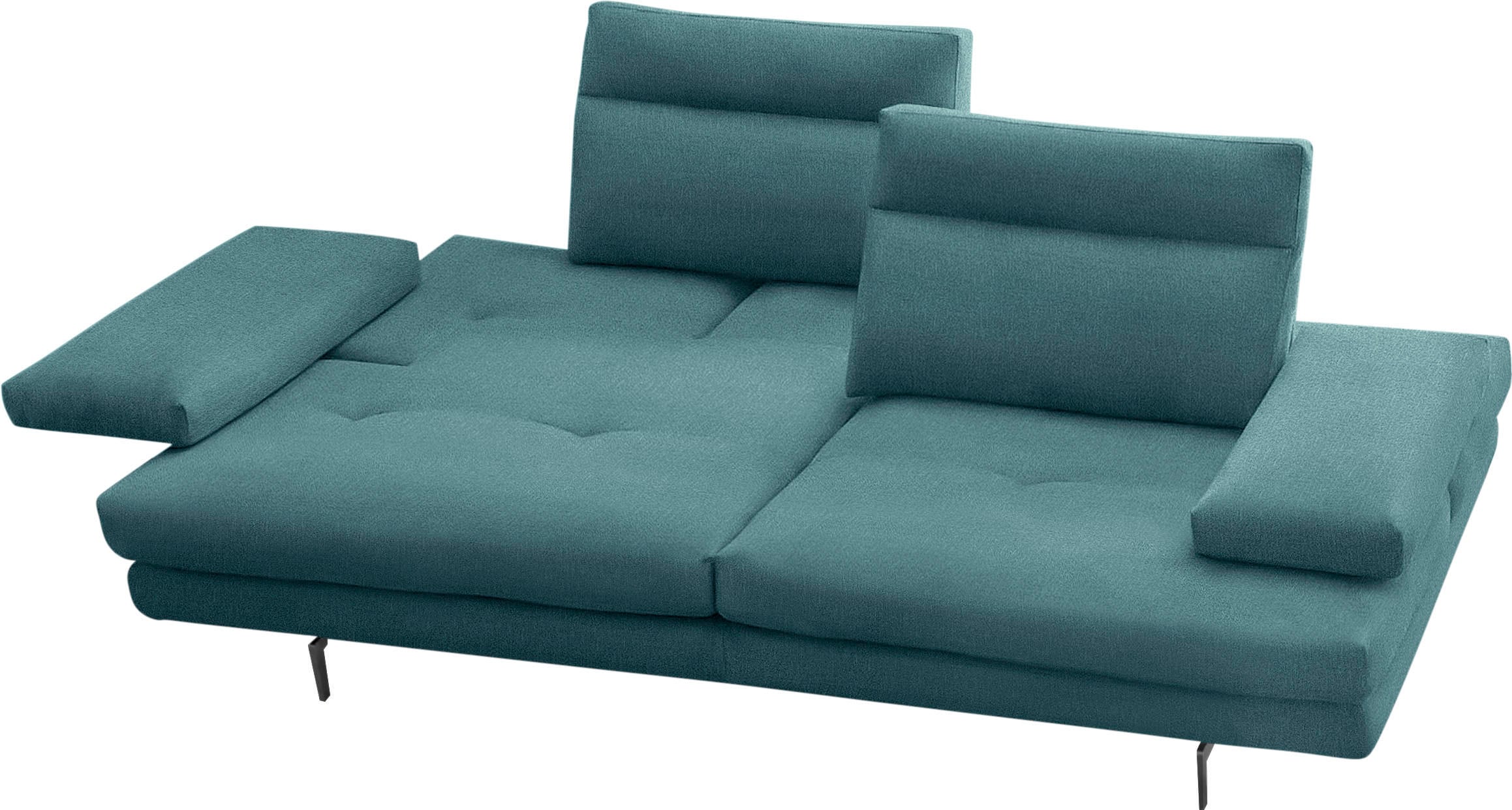 CALIA ITALIA 3,5-Sitzer »Toby Wing, italienisches Designsofa, super bequem, Megasofa«, inkl. Sitztiefenverstellung und Armteilfunktion, Füße in Schwarz matt
