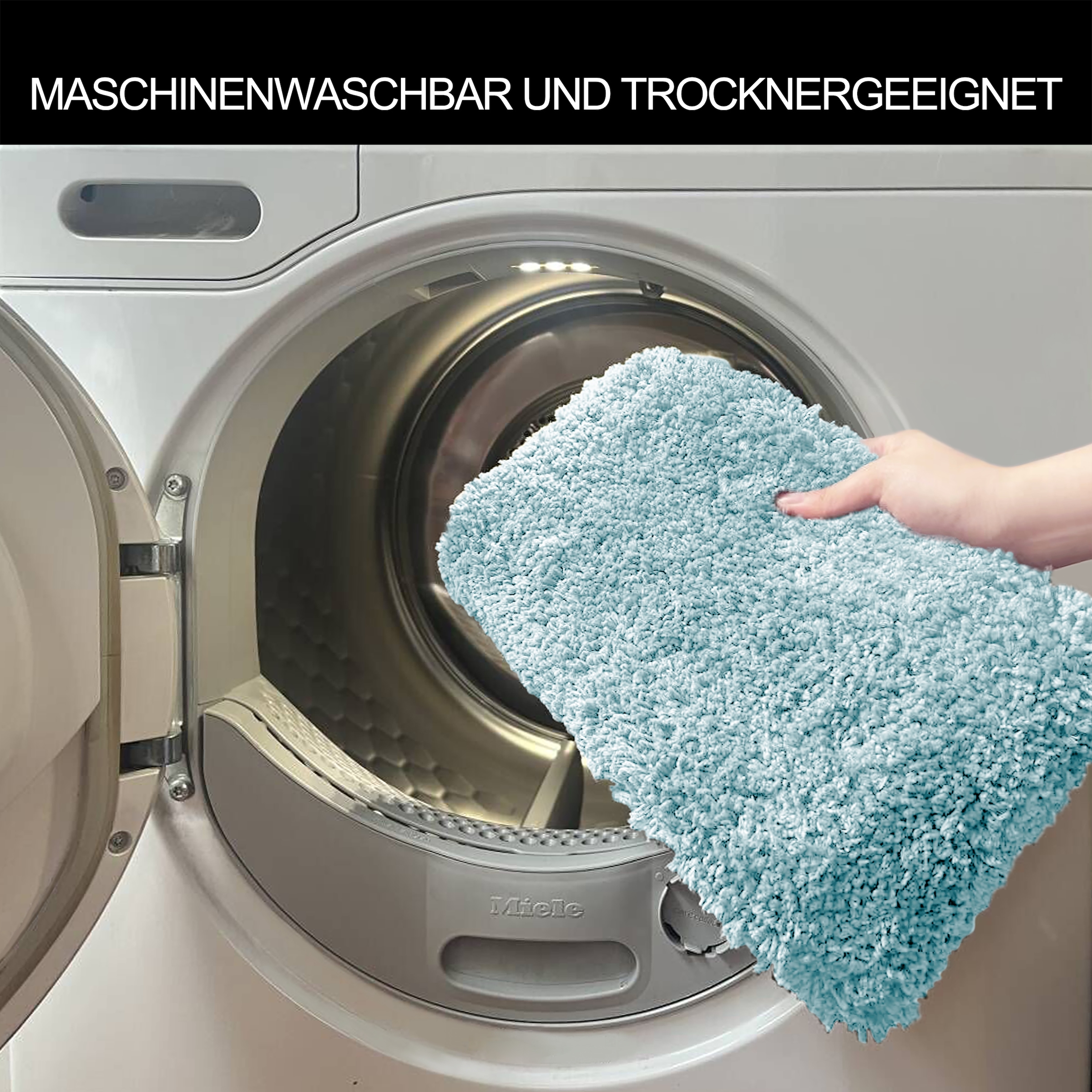 my home Badematte »Sanremo, Badvorleger, Badezimmer Teppich, sehr weich« Höhe 30 mm rutschhemmend beschichtet fußbodenheizungsgeeignet | schnell trocknend Badteppich, unifarben, rechteckig, rund & als 3-tlg. Set erhältlich