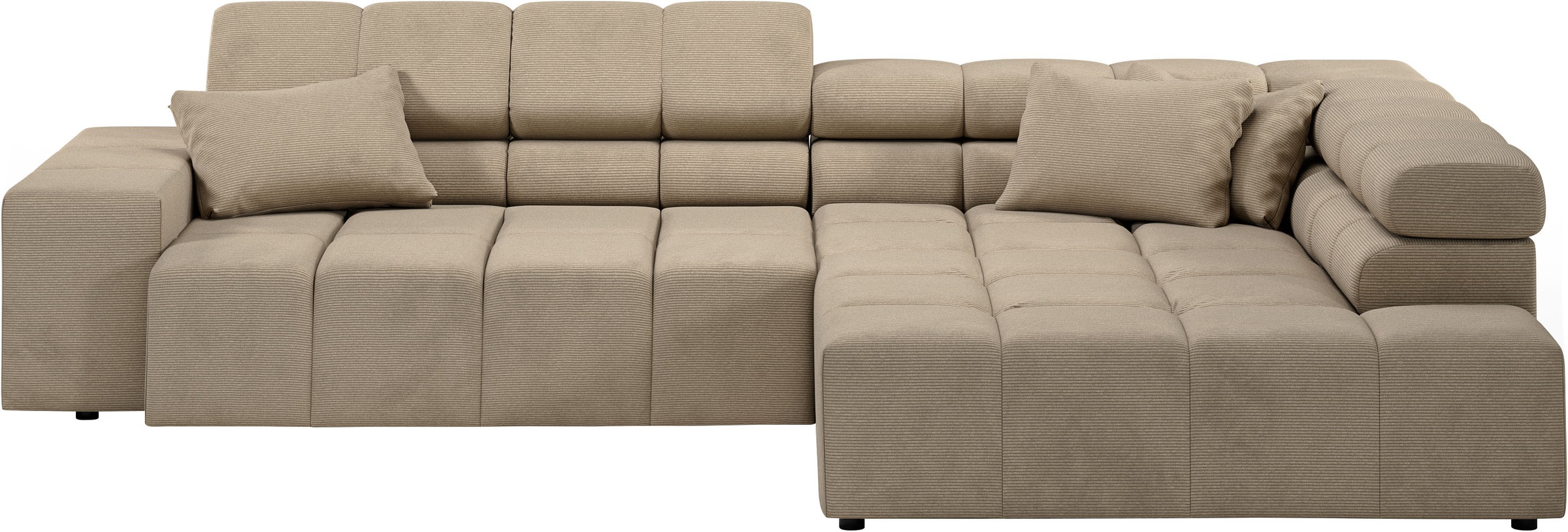 INOSIGN Ecksofa »Ancona incl. Kopfteilverstellung, OTTOs Choice, Breite 319cm, L-Form«, wahlweise motorische Sitztiefenverstellung, auch in Cord + Easy Care