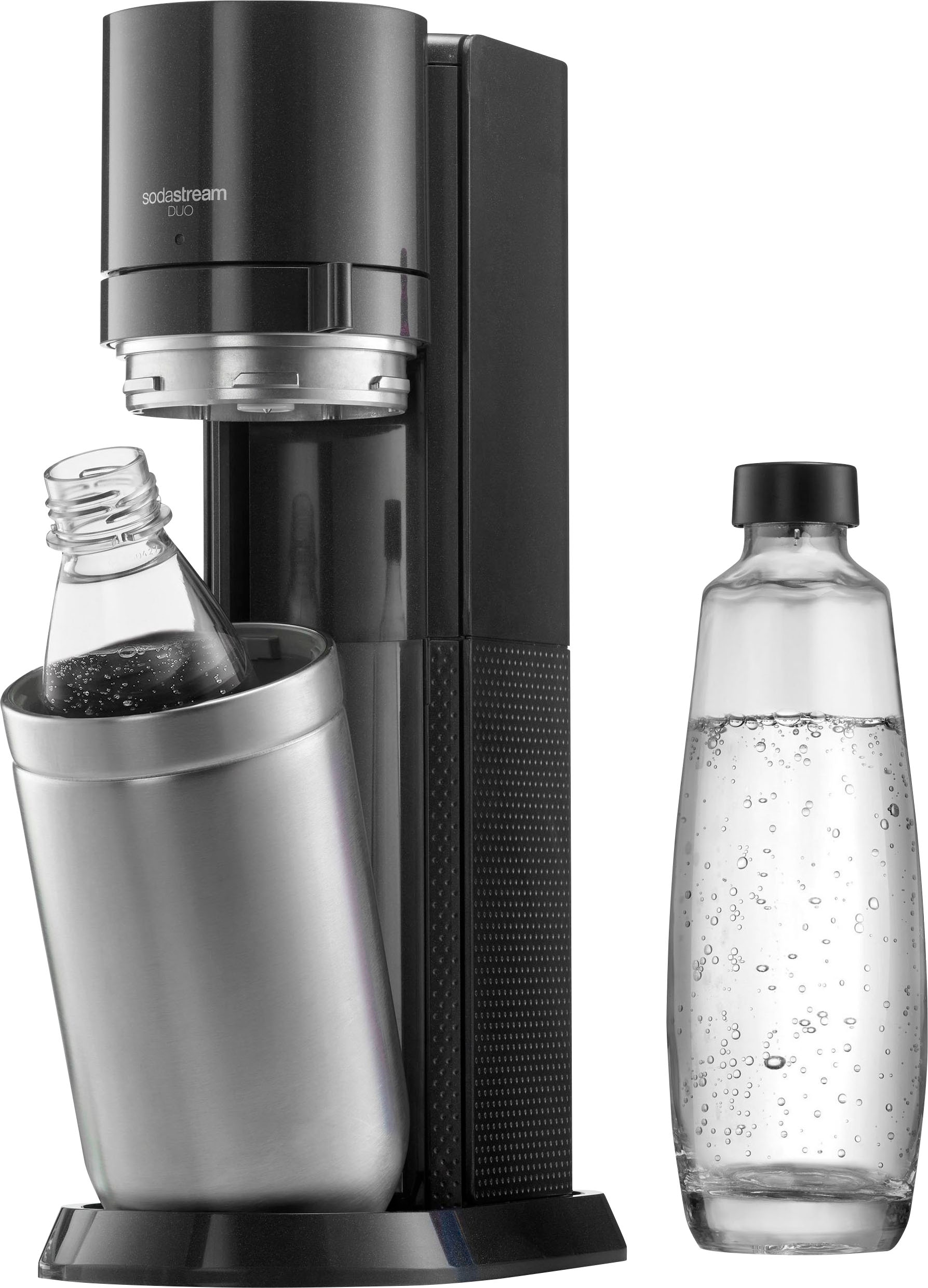 Wassersprudler »DUO«, (Set, 3 tlg.), Umsteiger,+Glasflasche,Kunststoffflasche, KEIN...