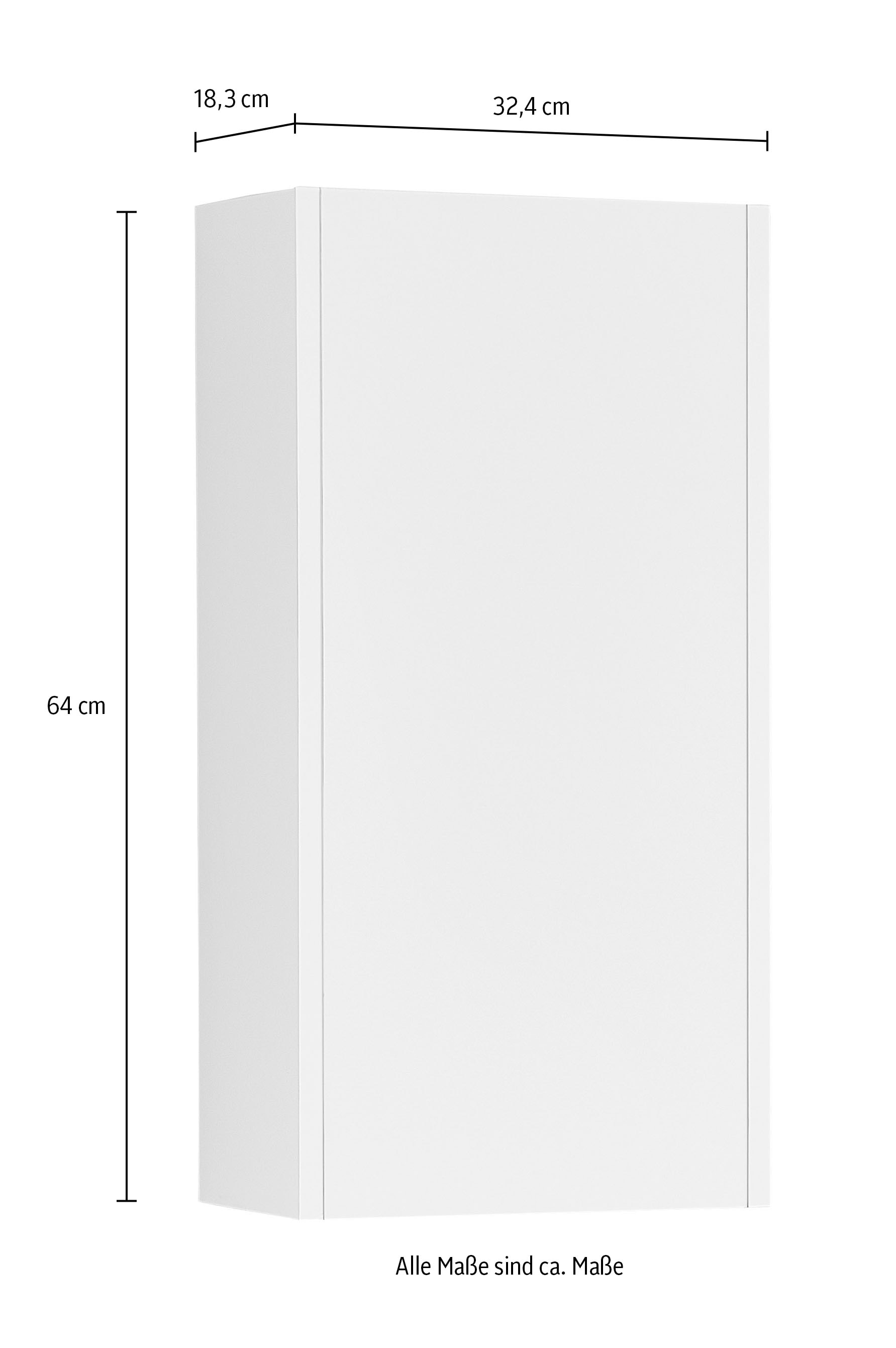 Saphir Hängeschrank »Quickset 100, Badschrank 32,4 cm, 1 Tür, 1 Einlegeboden«, Badezimmer-Hängeschrank, Wandschrank