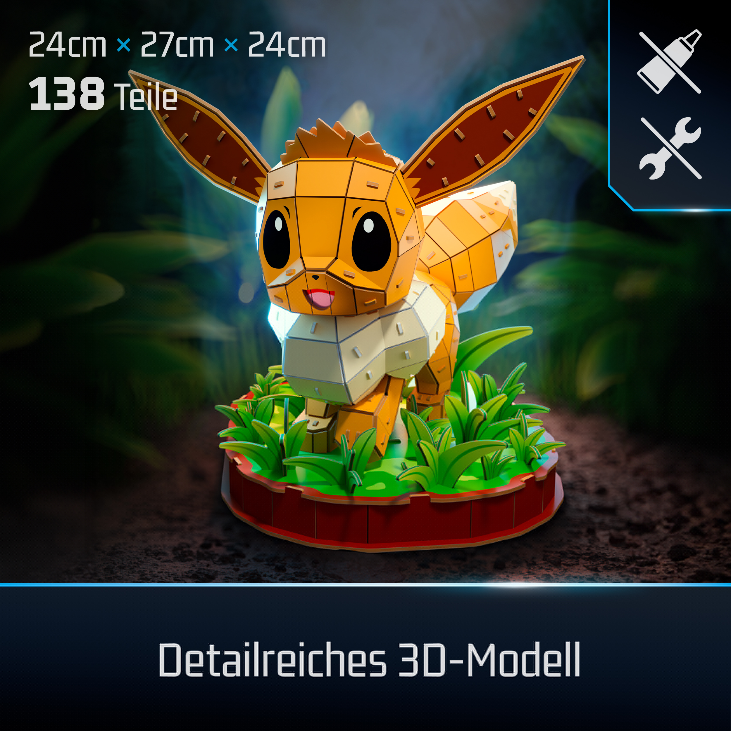 Spin Master Puzzle »4D Build Pokemon Evoli«