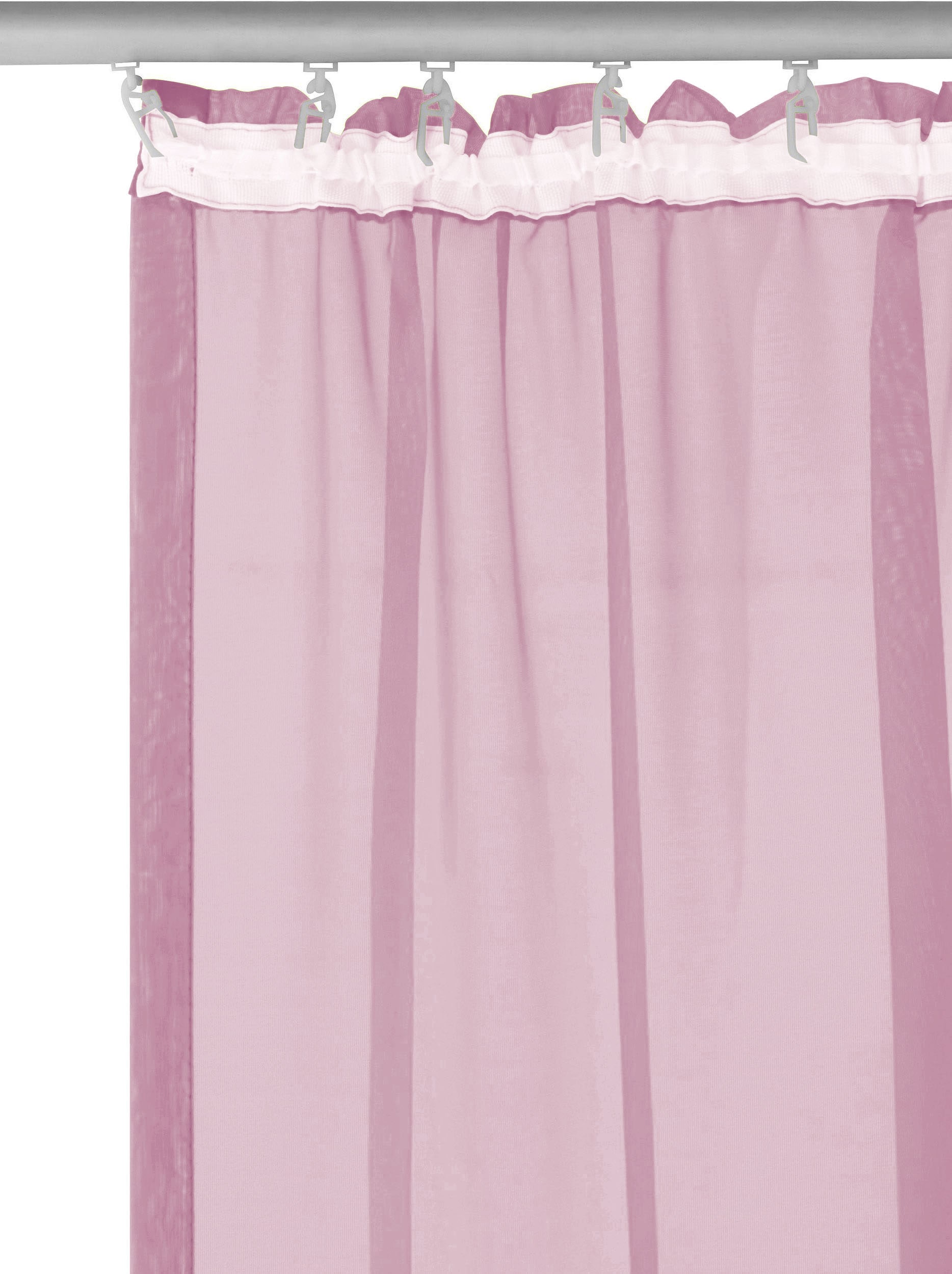 my home Gardine »XANA mit Ösen, Kräuselband oder Schlaufen«, (1 St.), Bestseller, einfarbig, 1 bzw. 2 Schals, pflegeleicht, Schal