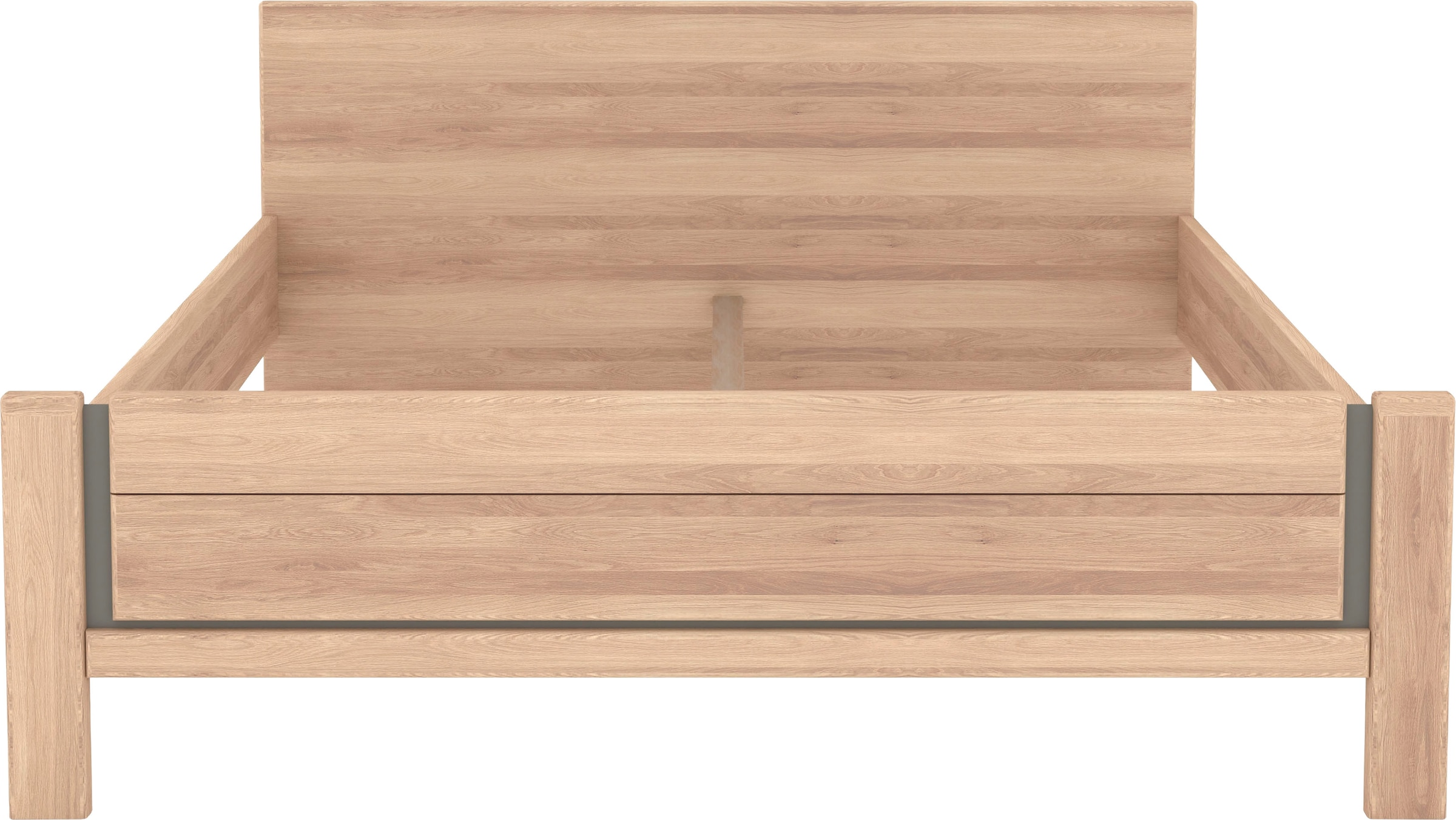 Musterring Holzbett »Sorrent, Bettgestell, Bettrahmen, teilmassiv Eiche«, (MADE IN GERMANY), Eiche teilmassiv, Liegehöhenverstellung, Stollenfußteil