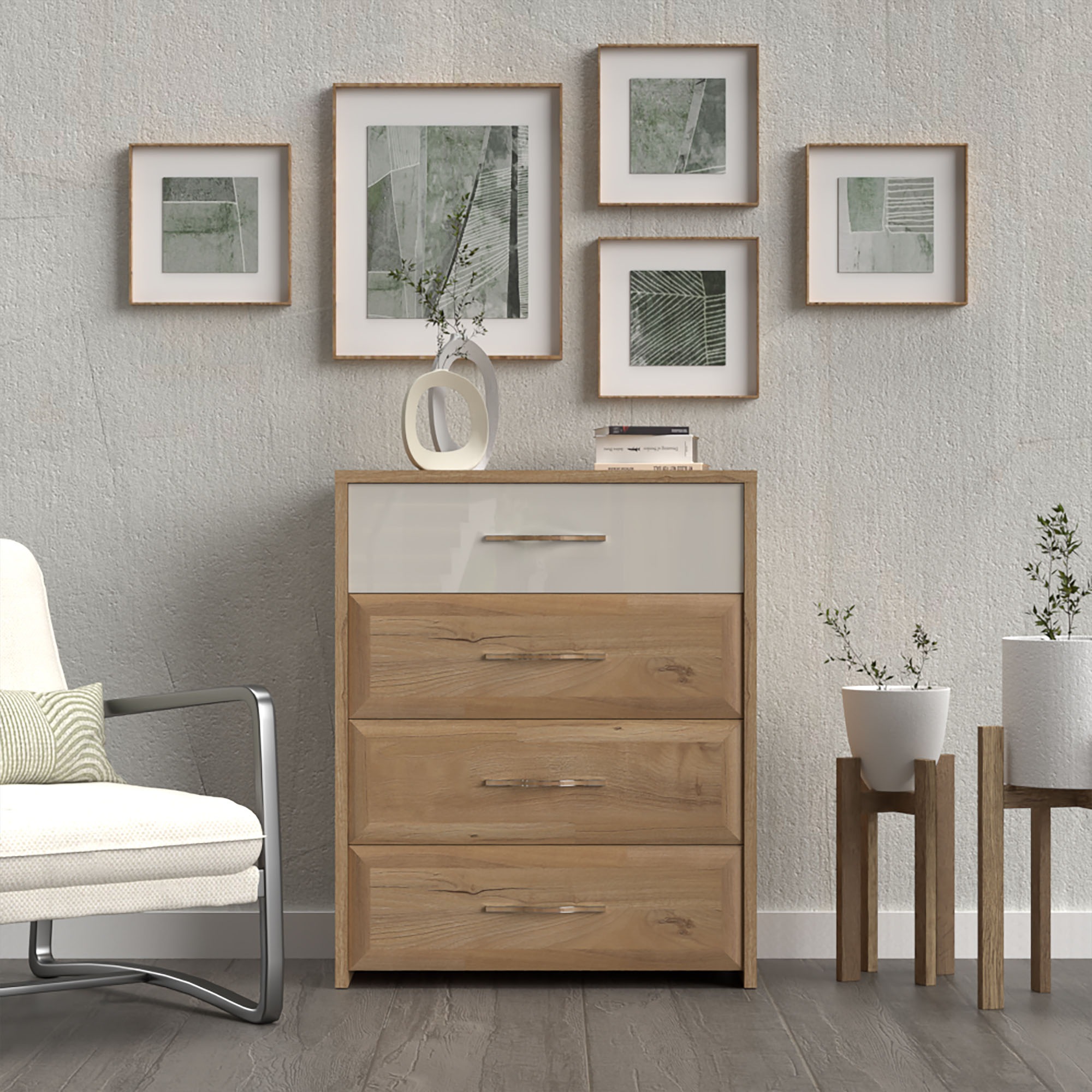 Home affaire Schubkastenkommode »Gala, melaminbeschichtet,1 Schublade beige günstig online kaufen