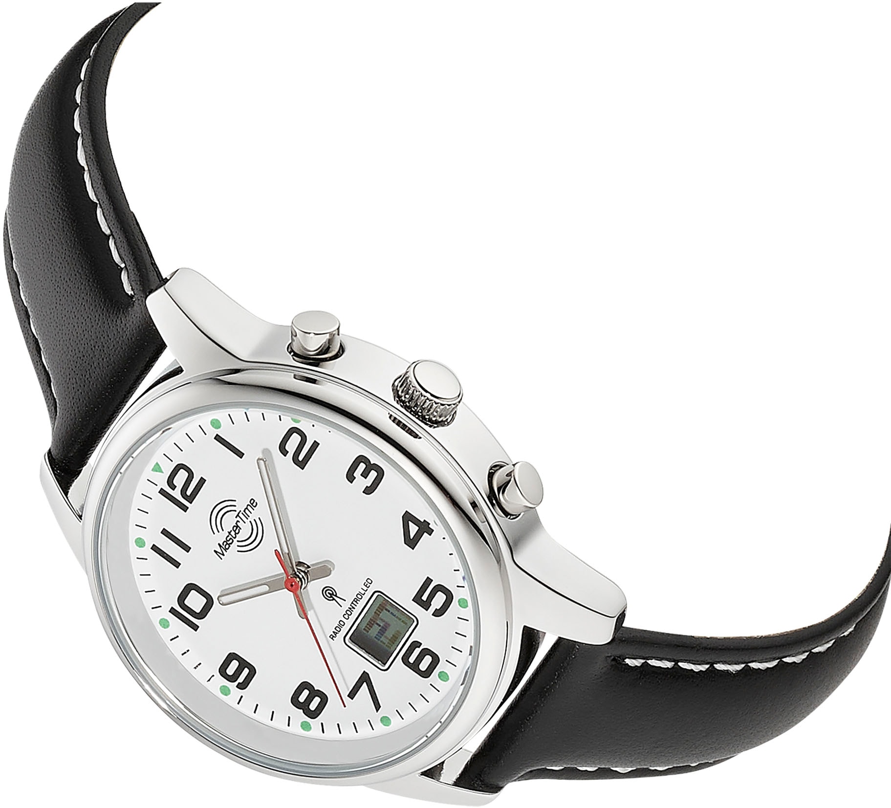 MASTER TIME Funkuhr »Super Power«, Armbanduhr, Quarzuhr, Damenuhr, Datum, Leuchtzeiger