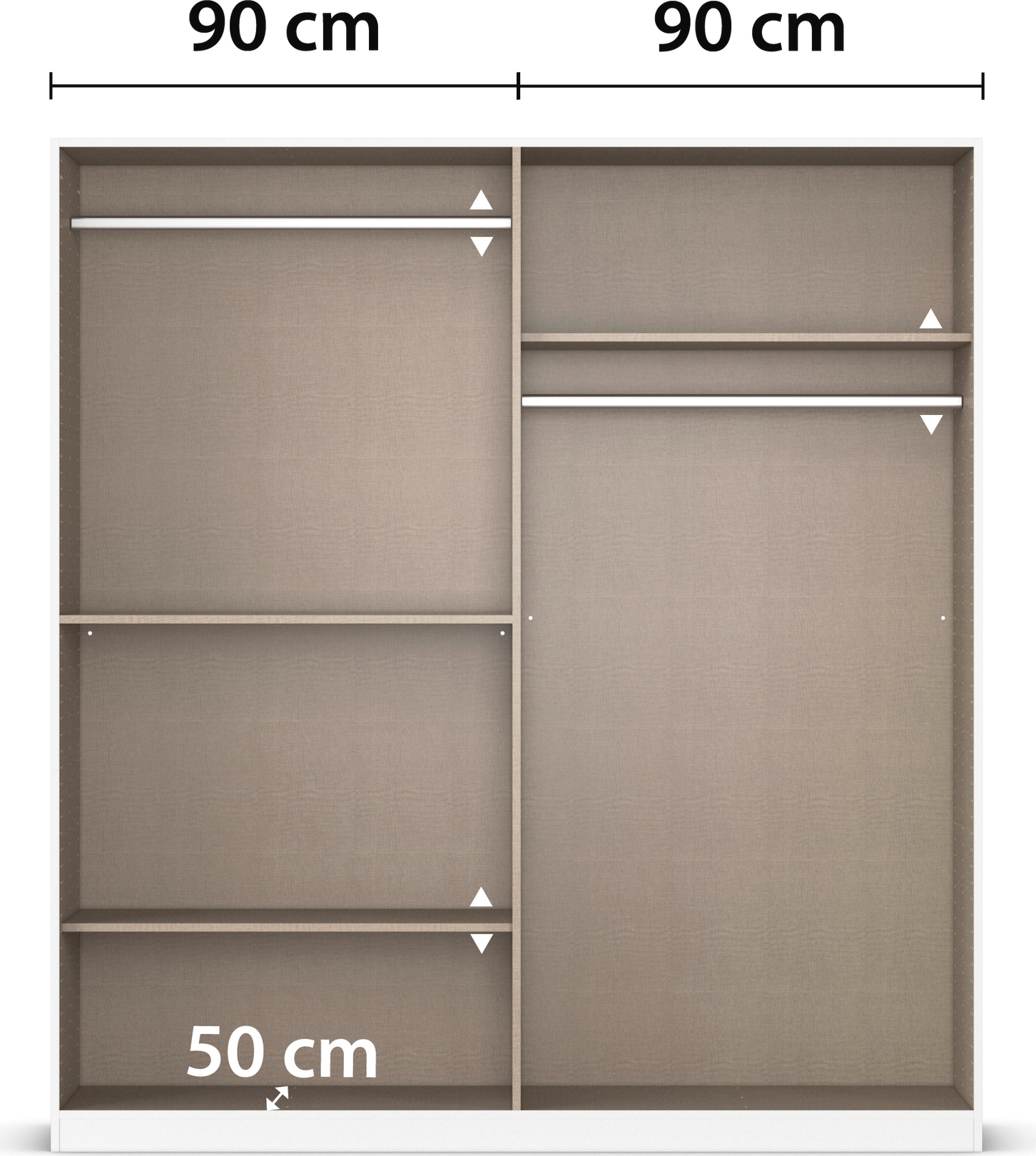 rauch Drehtürenschrank »Kleiderschrank Schrank Garderobe MAIKA mit Dekor-Front«, 2 Schubladen, in verschiedenen Breiten, Höhen, Farben, MADE IN GERMANY