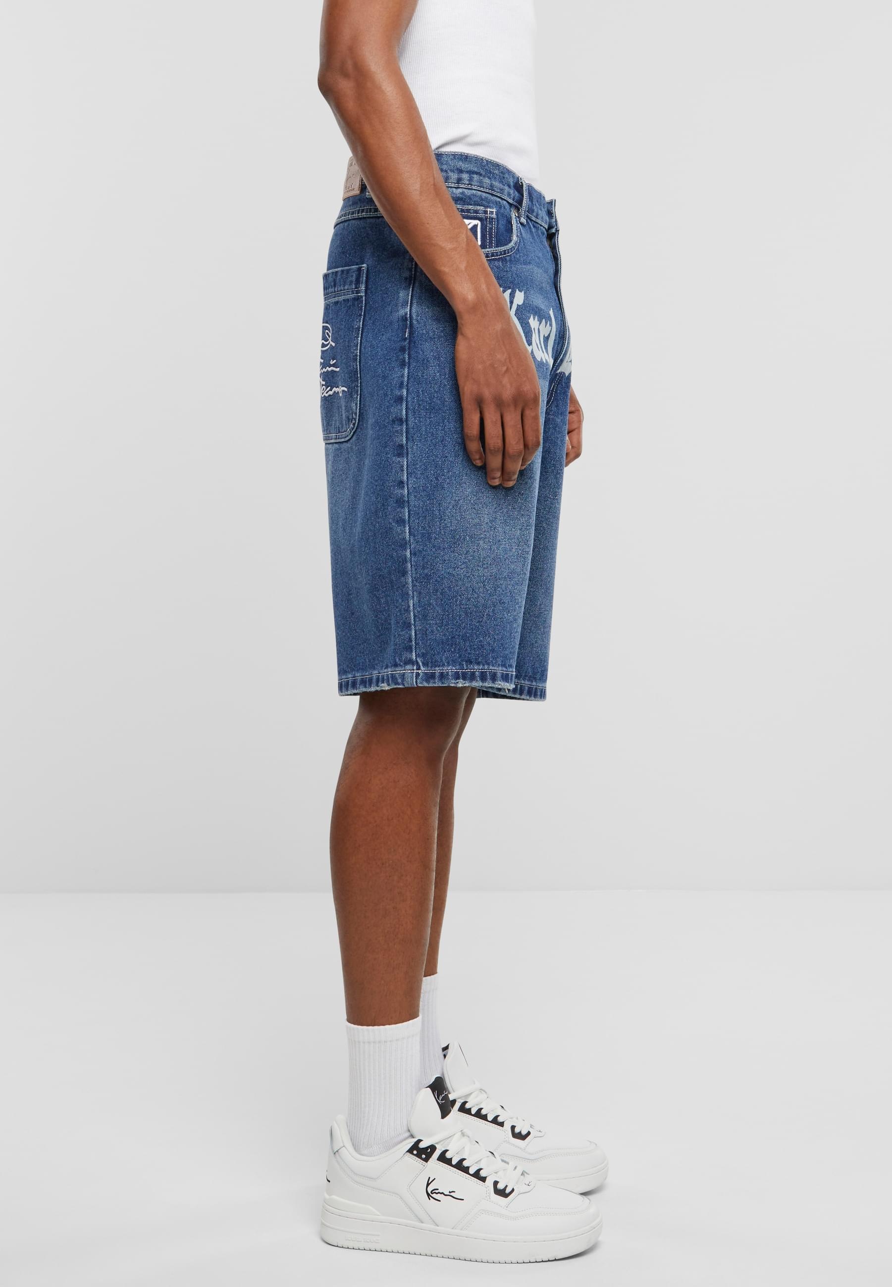 Karl Kani Shorts »Karl Kani Herren Karl Kani OG Old English Denim Shorts«