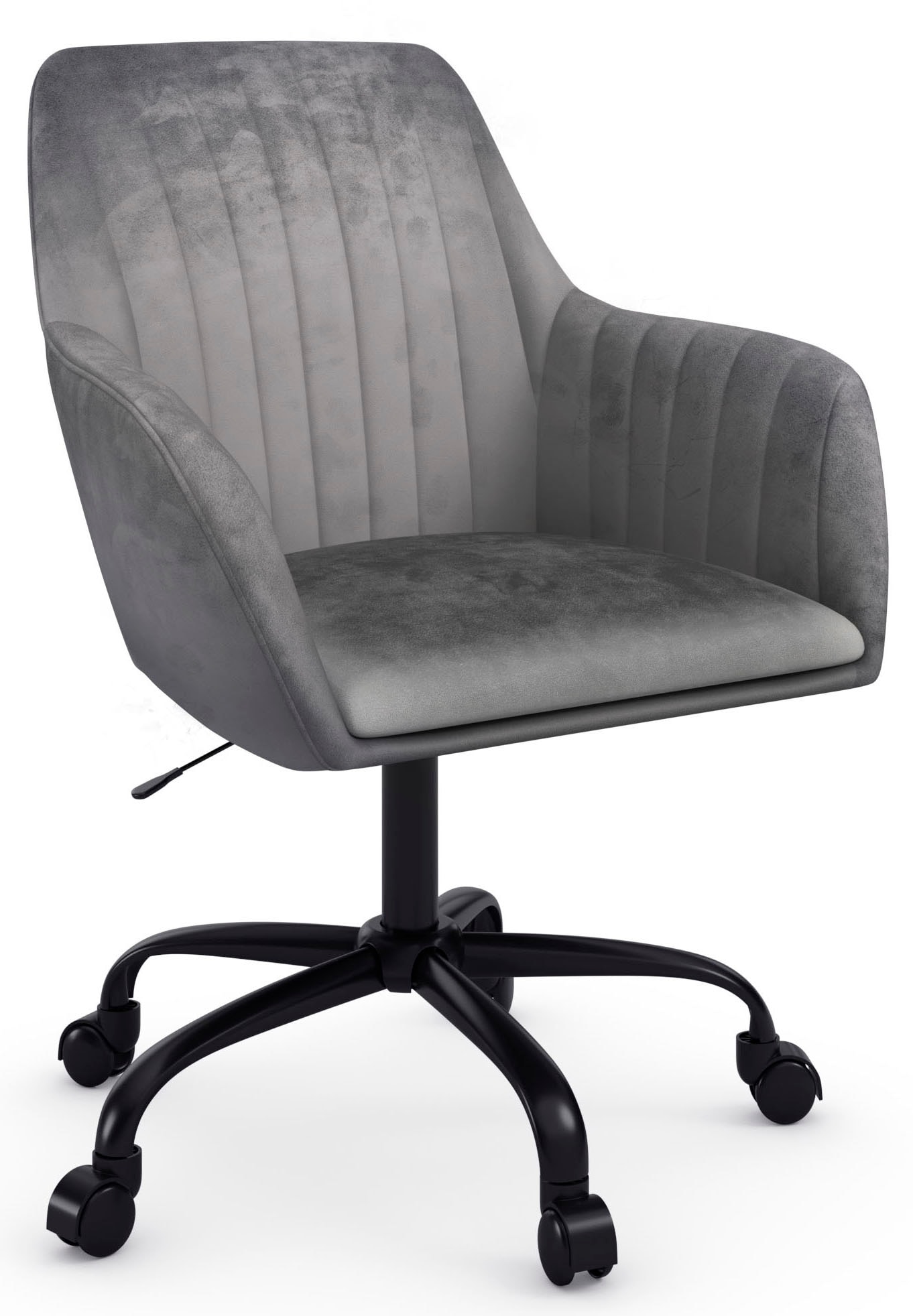 INOSIGN Bürostuhl »Perry2«, Veloursstoff, eleganter Samtstuhl, schwarzes Dr günstig online kaufen