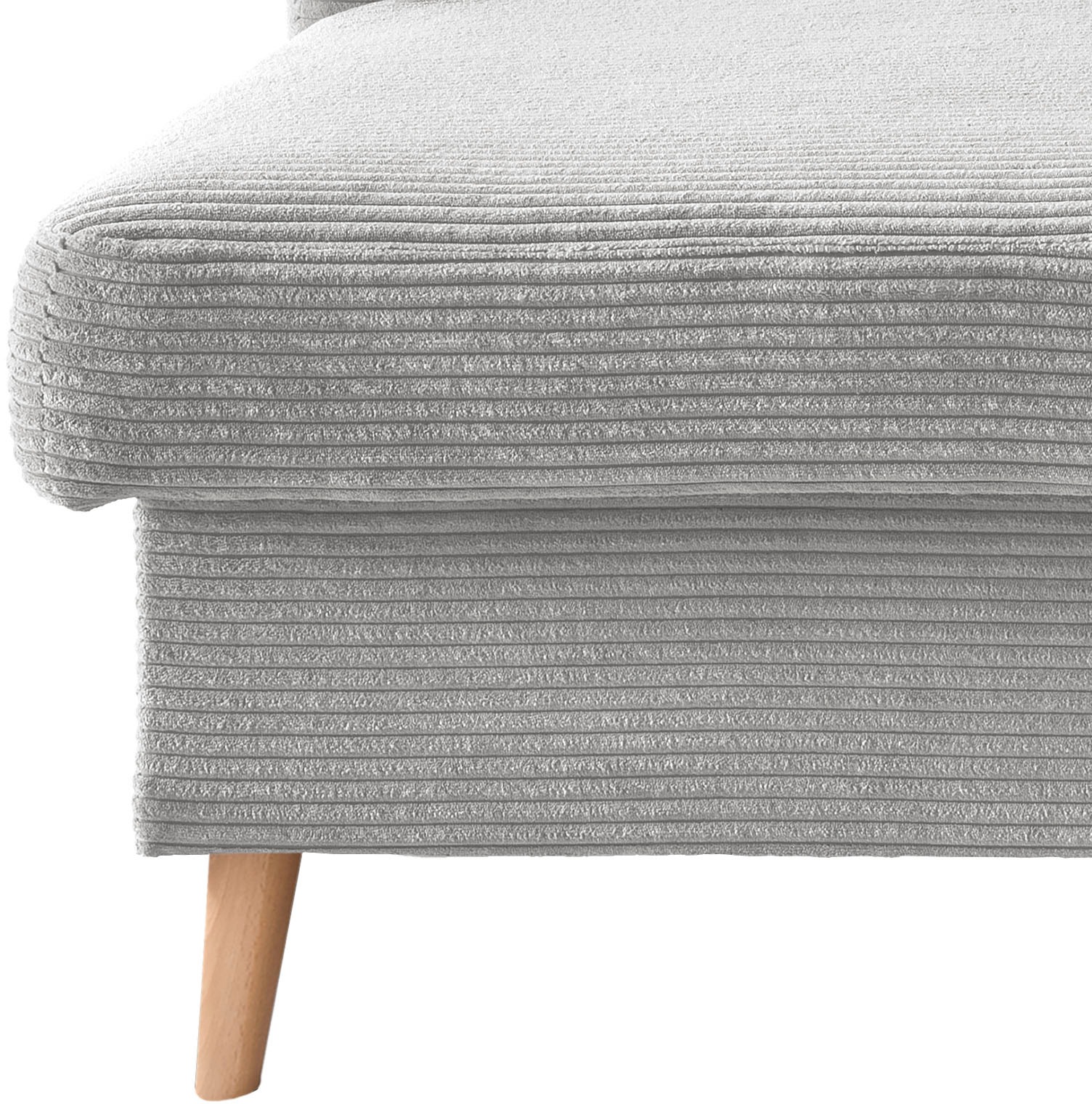 INOSIGN Ecksofa »Valentina L-Form«, 2 Zierkissen, mit Seitentasche, ausziehbarer Liegefläche, Bettkasten