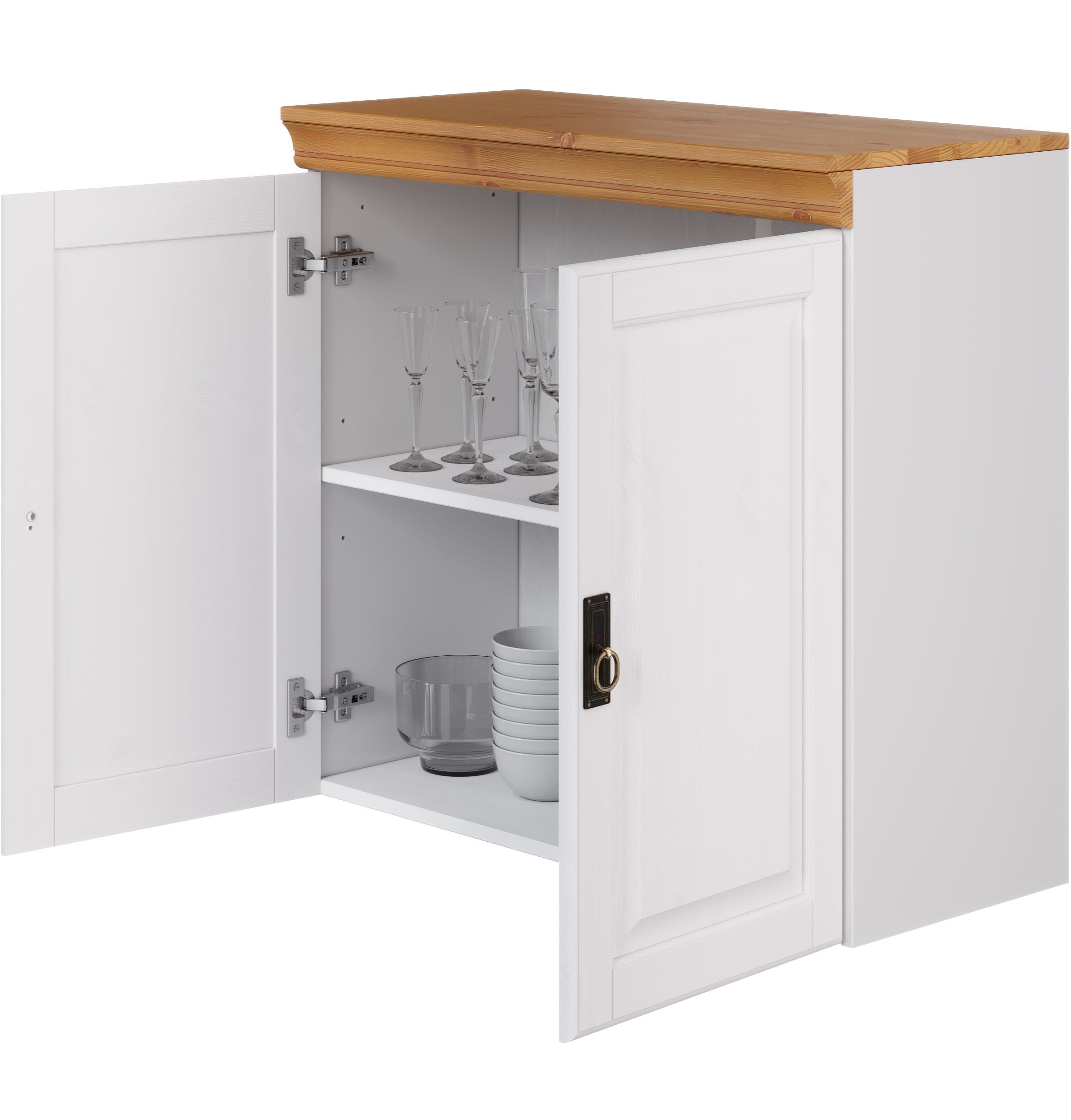 Home affaire Hängeschrank »Rügen«, Breite 80 cm, Kiefer massiv, 2 Türen, 1 Einlegeboden