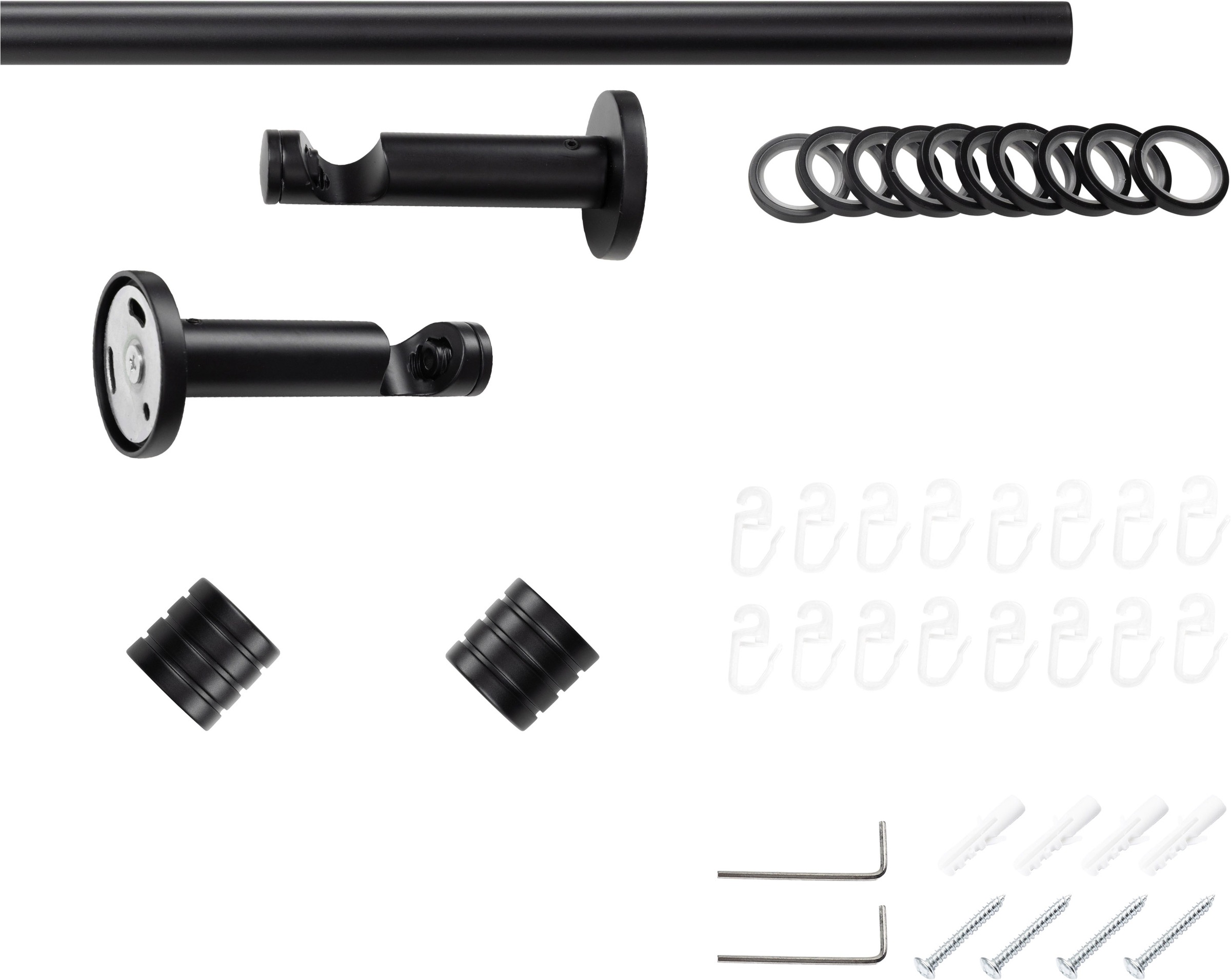 SN DECO GROUP Gardinenstange »Gardinenstange Lille Ø 19 mm, 1-läufig, Fixmaß, verschraubt« Ø 19 mm Fixmaß;kürzbar