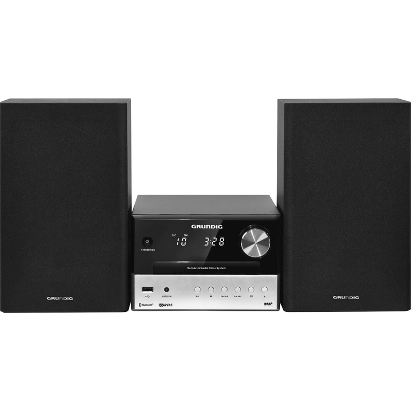 GRUNDIG Microanlage »CMS 3000« (Bluetooth Digitalradio (DAB+) FM-Tuner mit RDS 30 W) schwarz/silberfarben