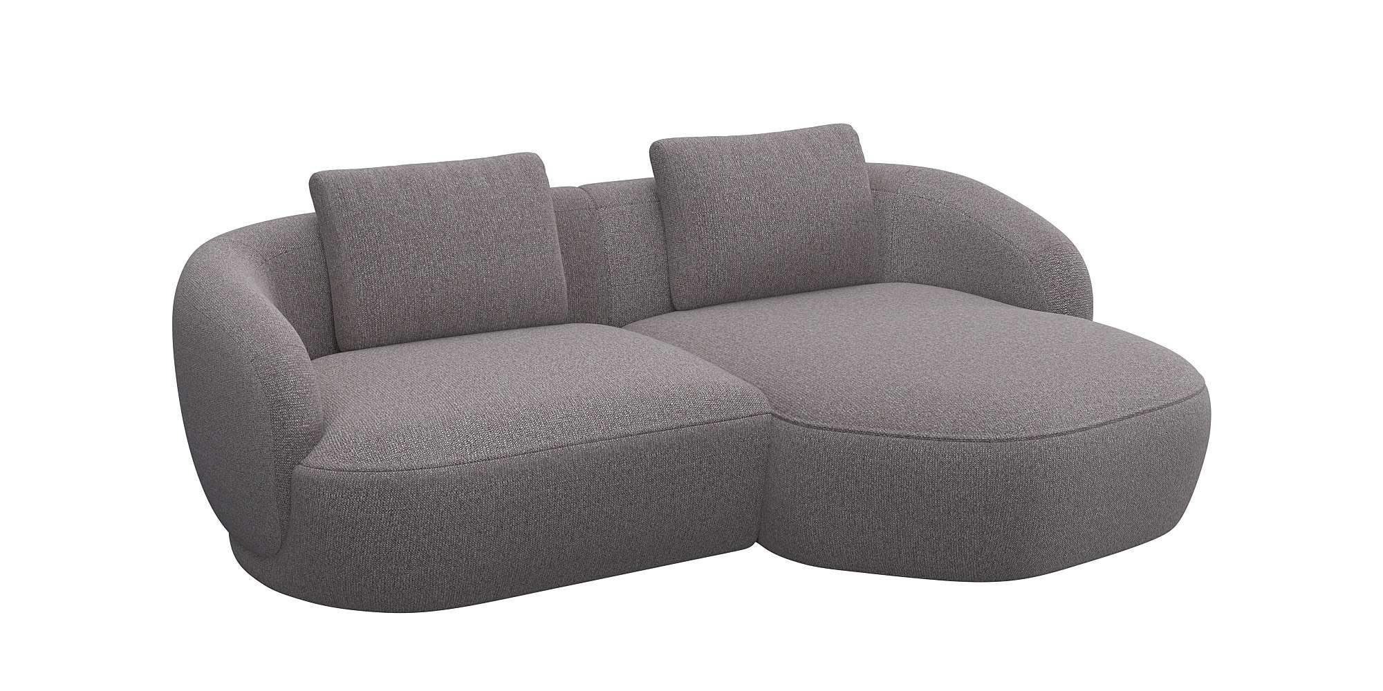 FLEXLUX Wohnlandschaft »Torino, rund, L-Form, Sofa-Ecke mit Recamiere, Longchair-Sofa« OTTOs Choice, organisches Sofa-Design, Kaltschaum, Wellenunterfederung
