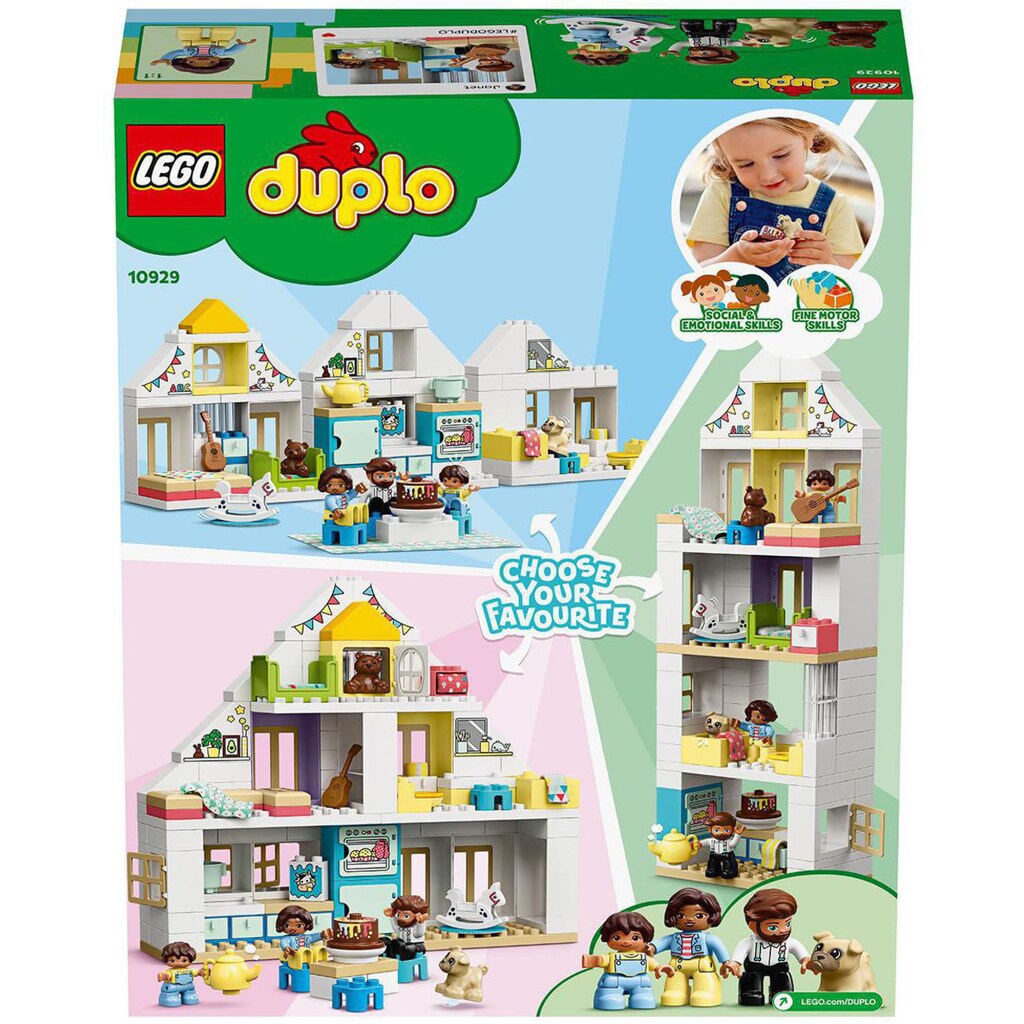 LEGO® Konstruktionsspielsteine »Unser Wohnhaus (10929), LEGO® DUPLO® Town«, (129 St.), Made in Europe
