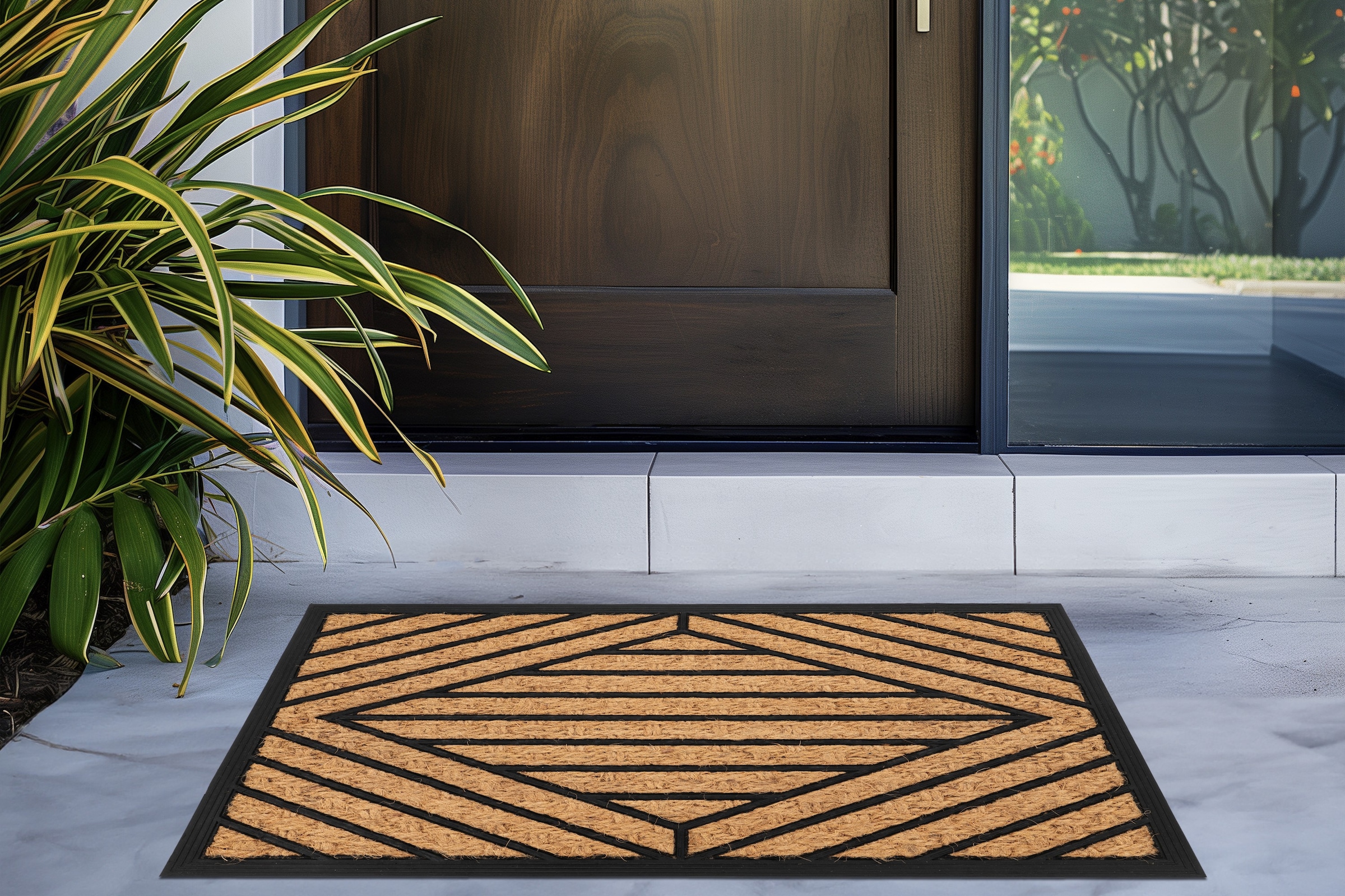 Kayoom Fußmatte »Entry 325« rechteckig 11 mm Höhe Türmatte, Kokos Gummi, Eingang