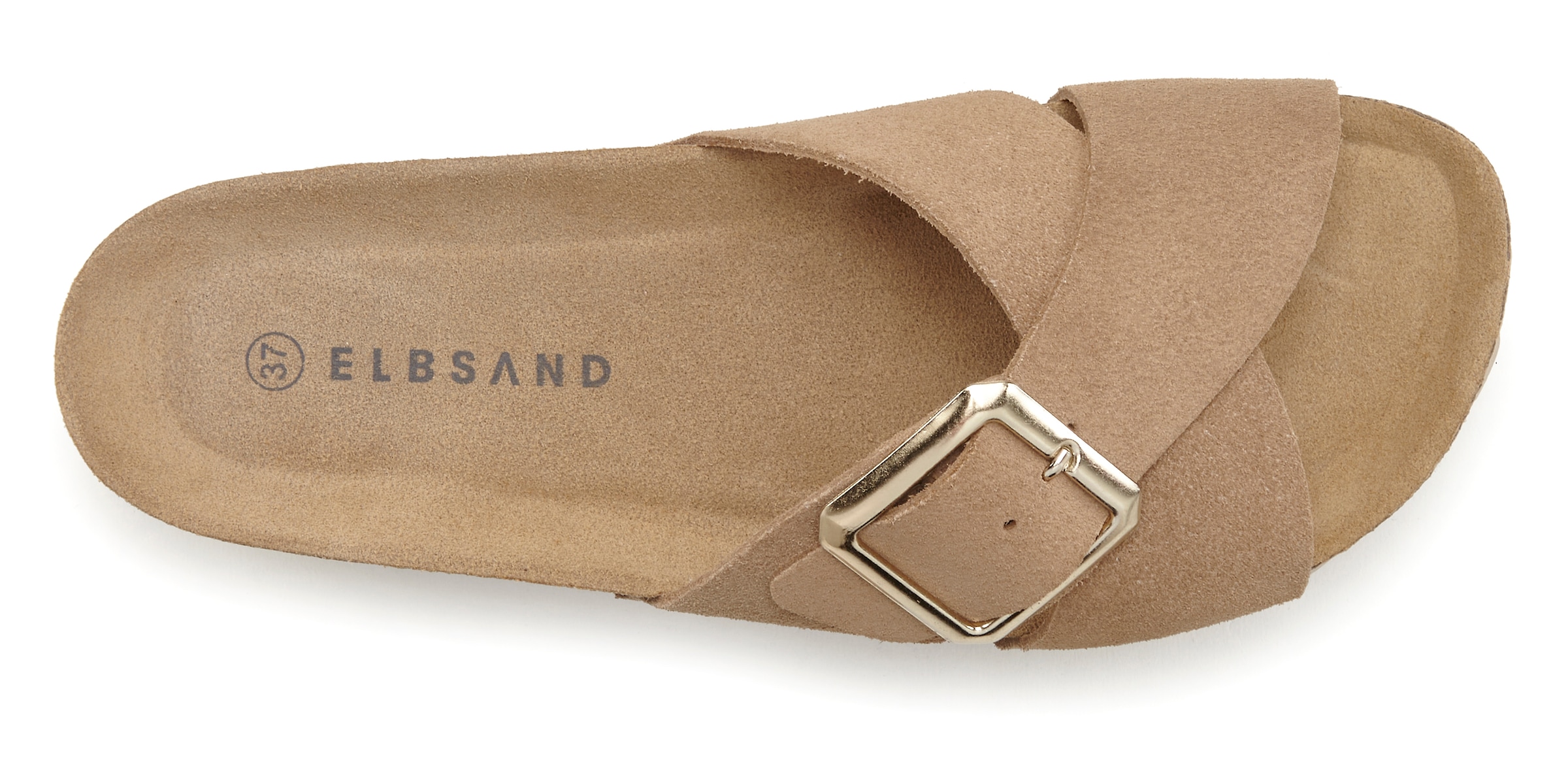 Elbsand Pantolette »Mule, Sandale, offener Schuh«, Sommerschuh aus hochwertigem Leder mit weichem Komfortkorkfußbett