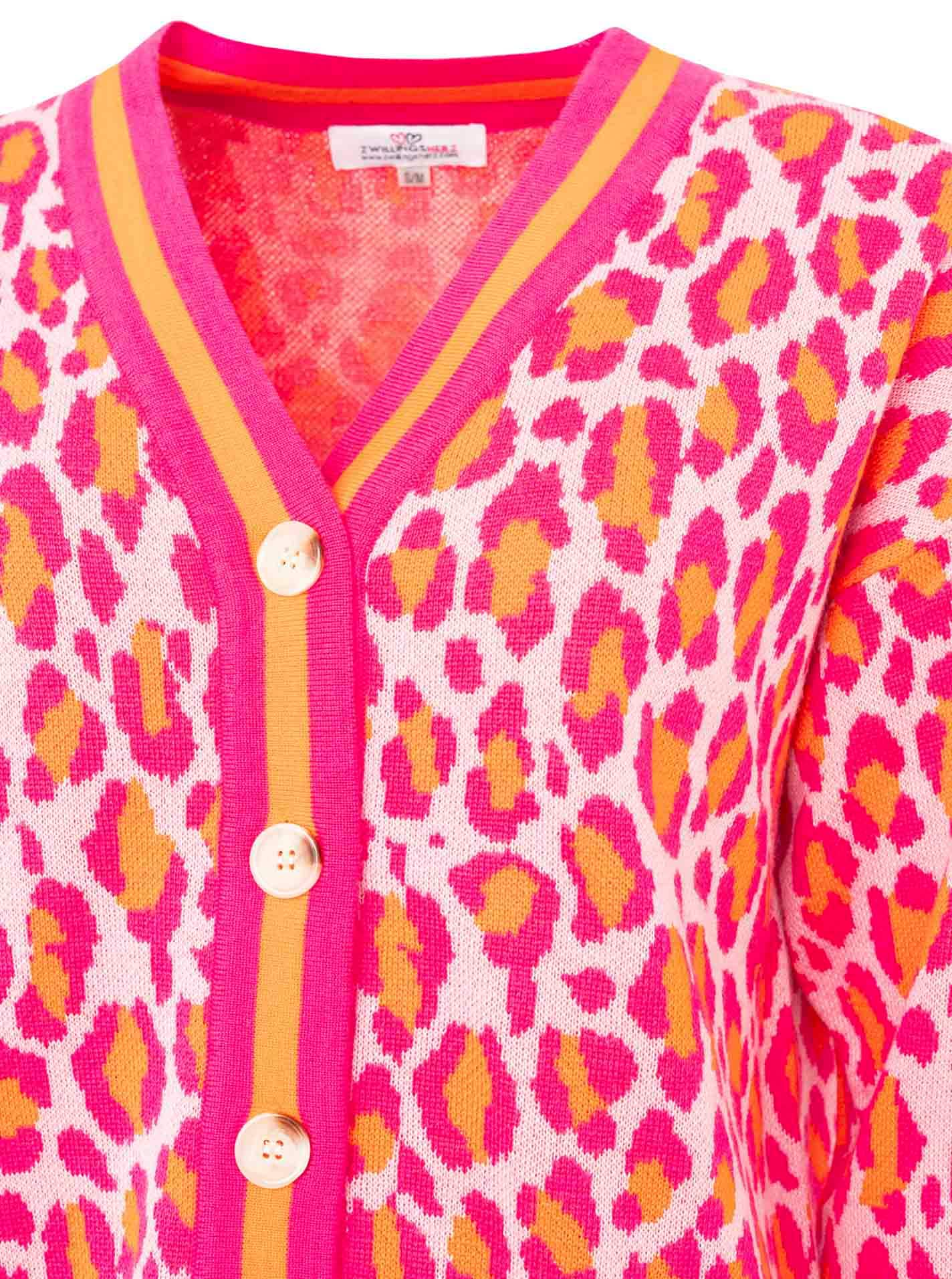 Zwillingsherz Strickjacke »"Leo Streifen"« mit Knöpfen, Leomuster und Streifenbündchen