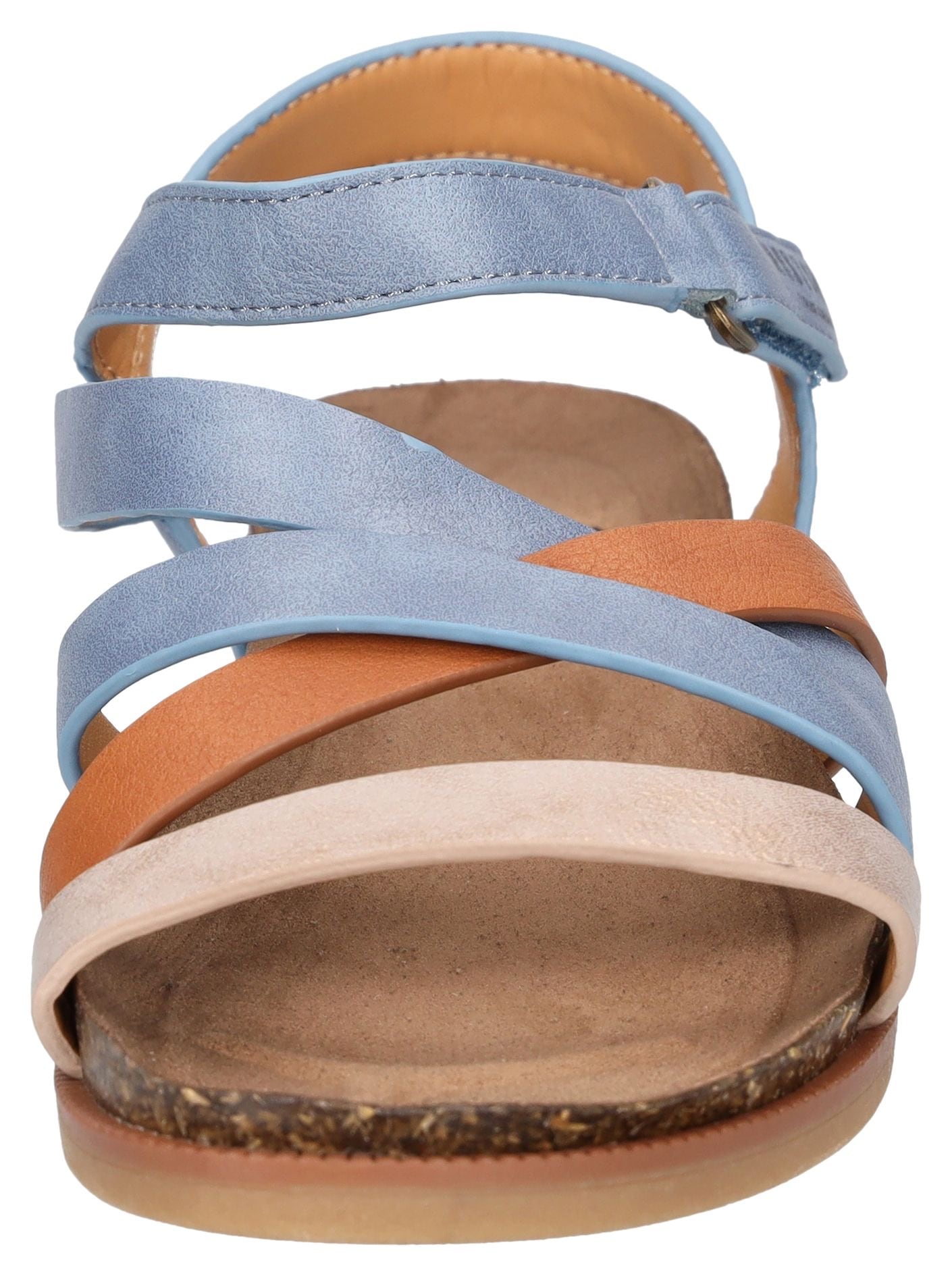 Mustang Shoes Riemchensandale, Barfußschuh, Klettschuh, Sommerschuh mit Tieffußbett