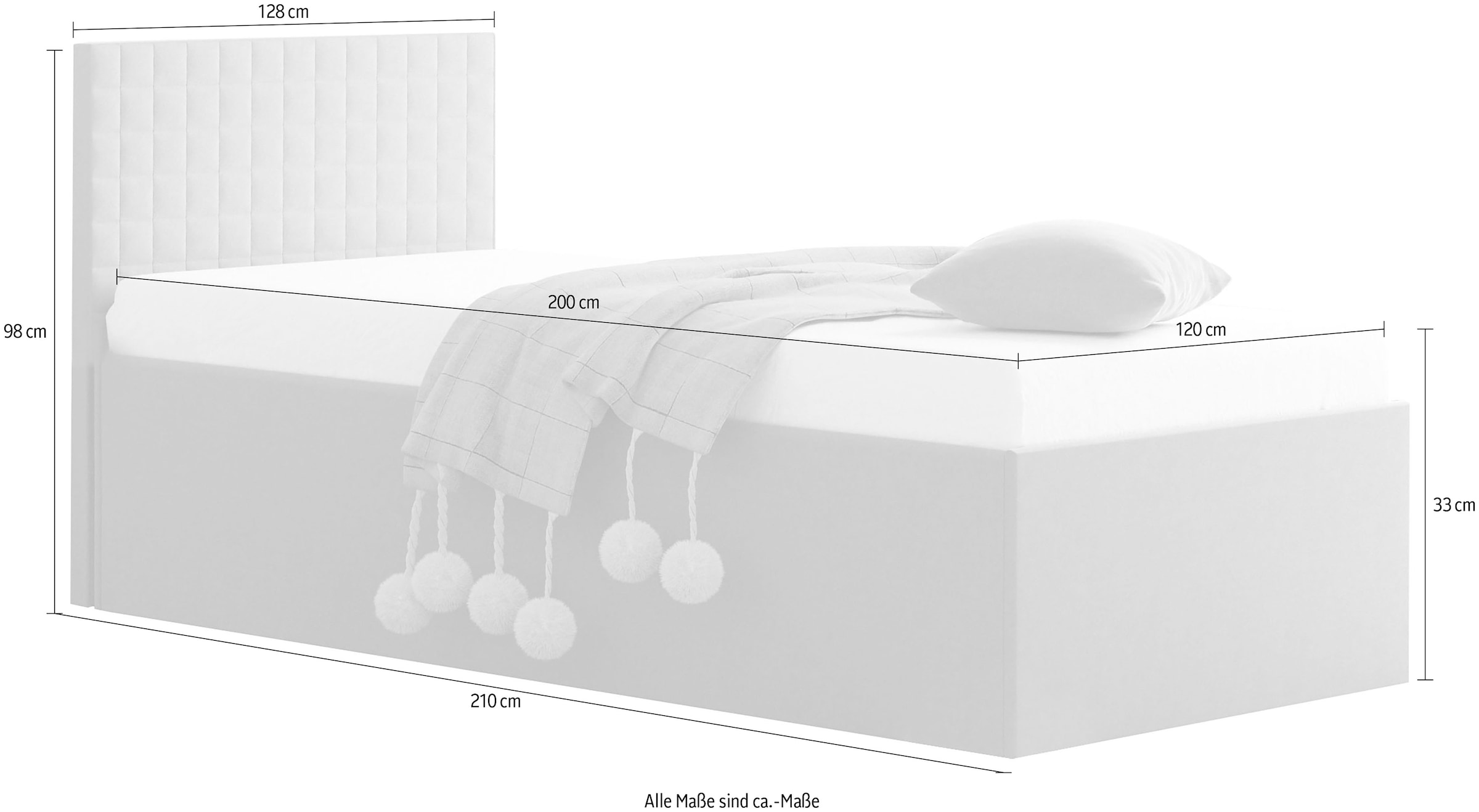 4. Bild von Westfalia Schlafkomfort Polsterbett, mit Bettkasten bei Ausführung mit Matratze