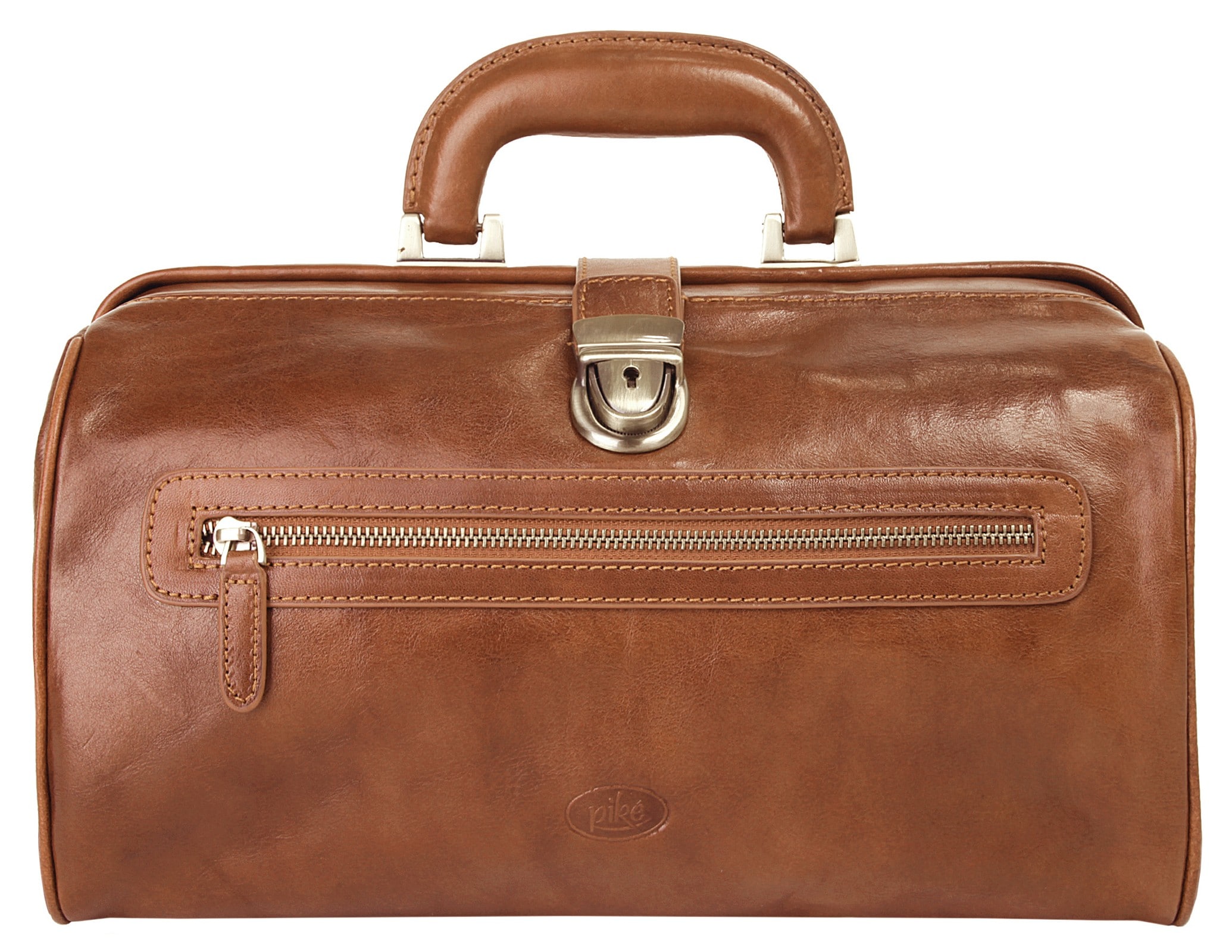 Reisetasche, echt Leder, Gr. B/H/T: 36 cm x 21 cm x 18 cm onesize, braun