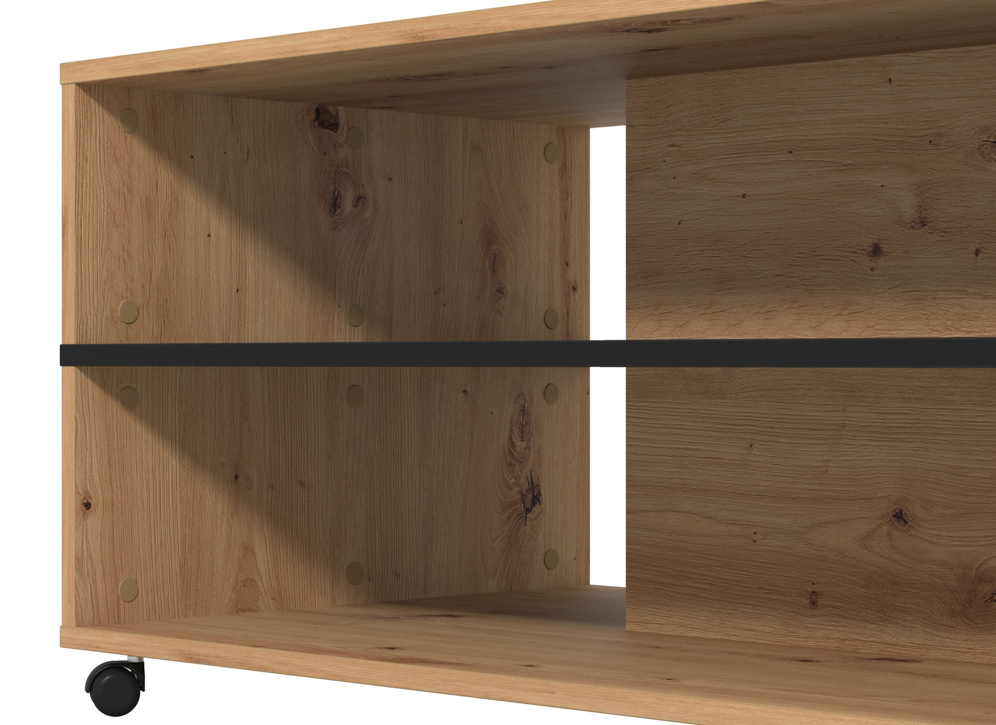Home affaire Couchtisch »Savio Kaffeetisch, 101 cm, in trendigen Farben, modern«, mit Ablage, rechteckig, Artisan Eiche, ideal fuer kleine Räume