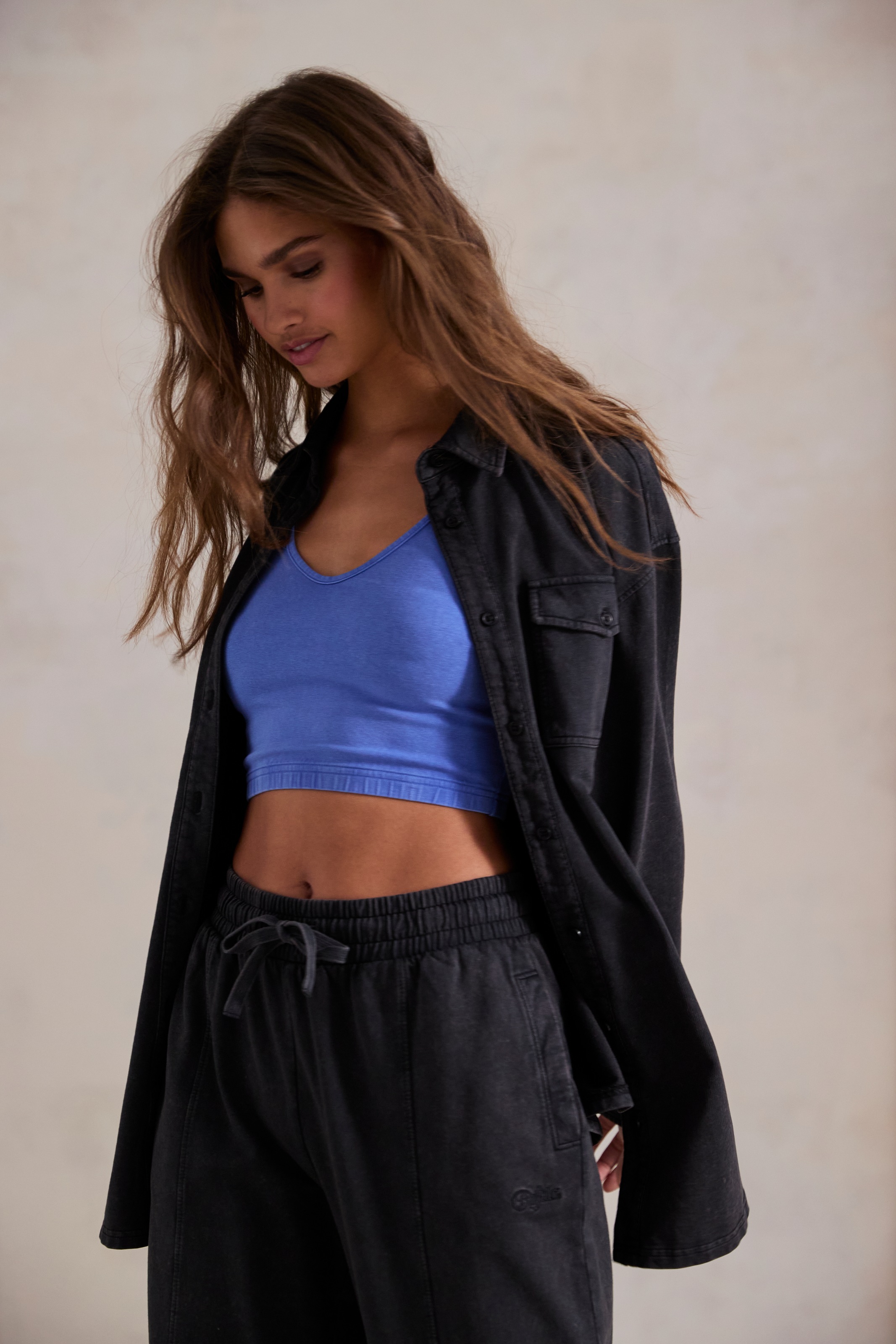 Buffalo Blusenshirt, Loungeshirt im Used-Look, Loungewear
