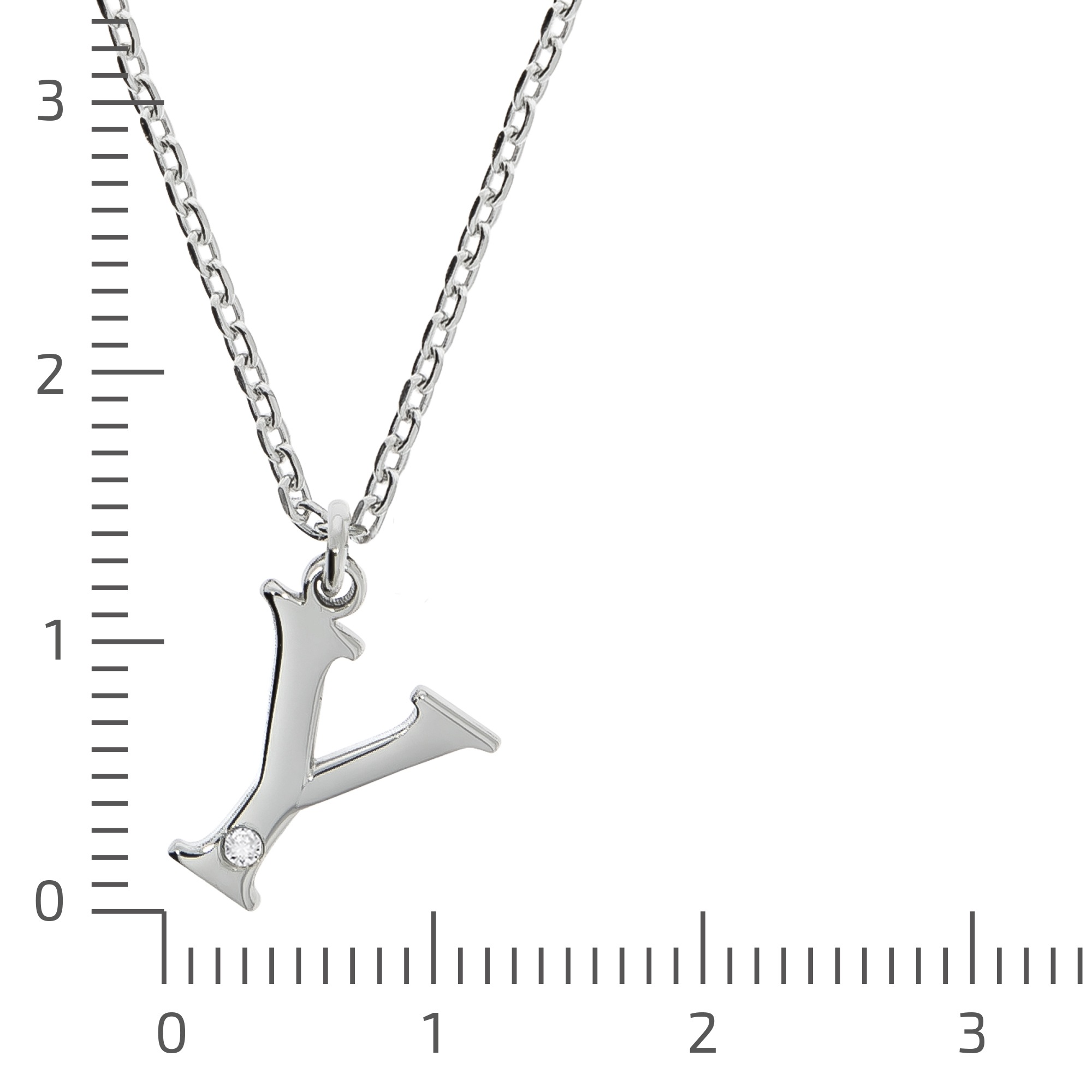 Diamonds by Ellen K. Kette mit Anhänger »Silber 925 mit 1x Diamant 0,008ct. Buchstabe Y«