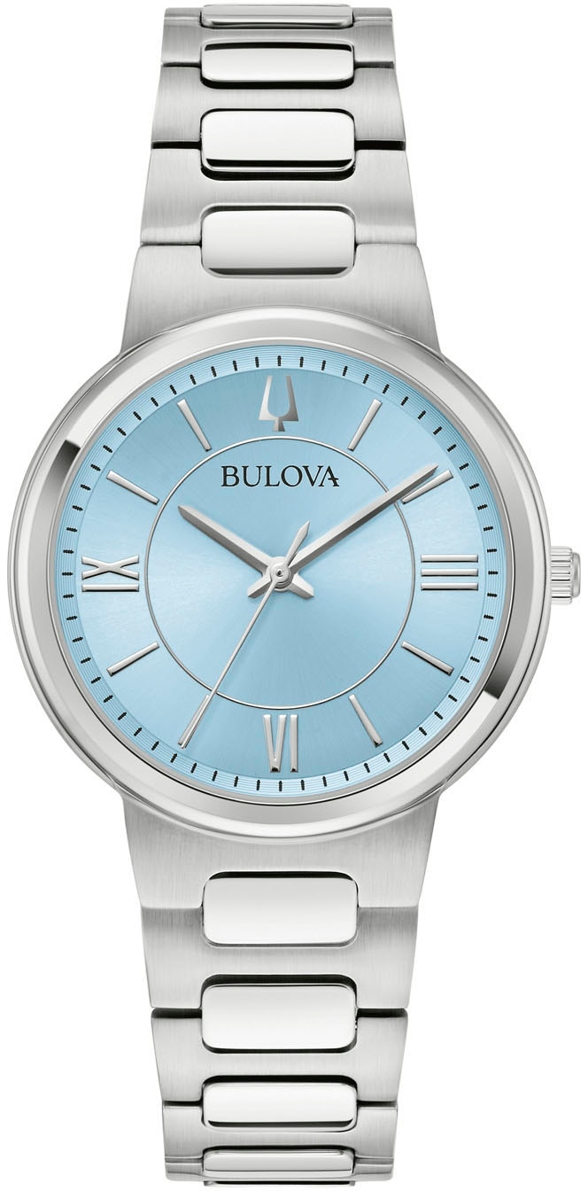 Bulova Quarzuhr Armbanduhr, Damenuhr, Edelstahlarmband, Analog